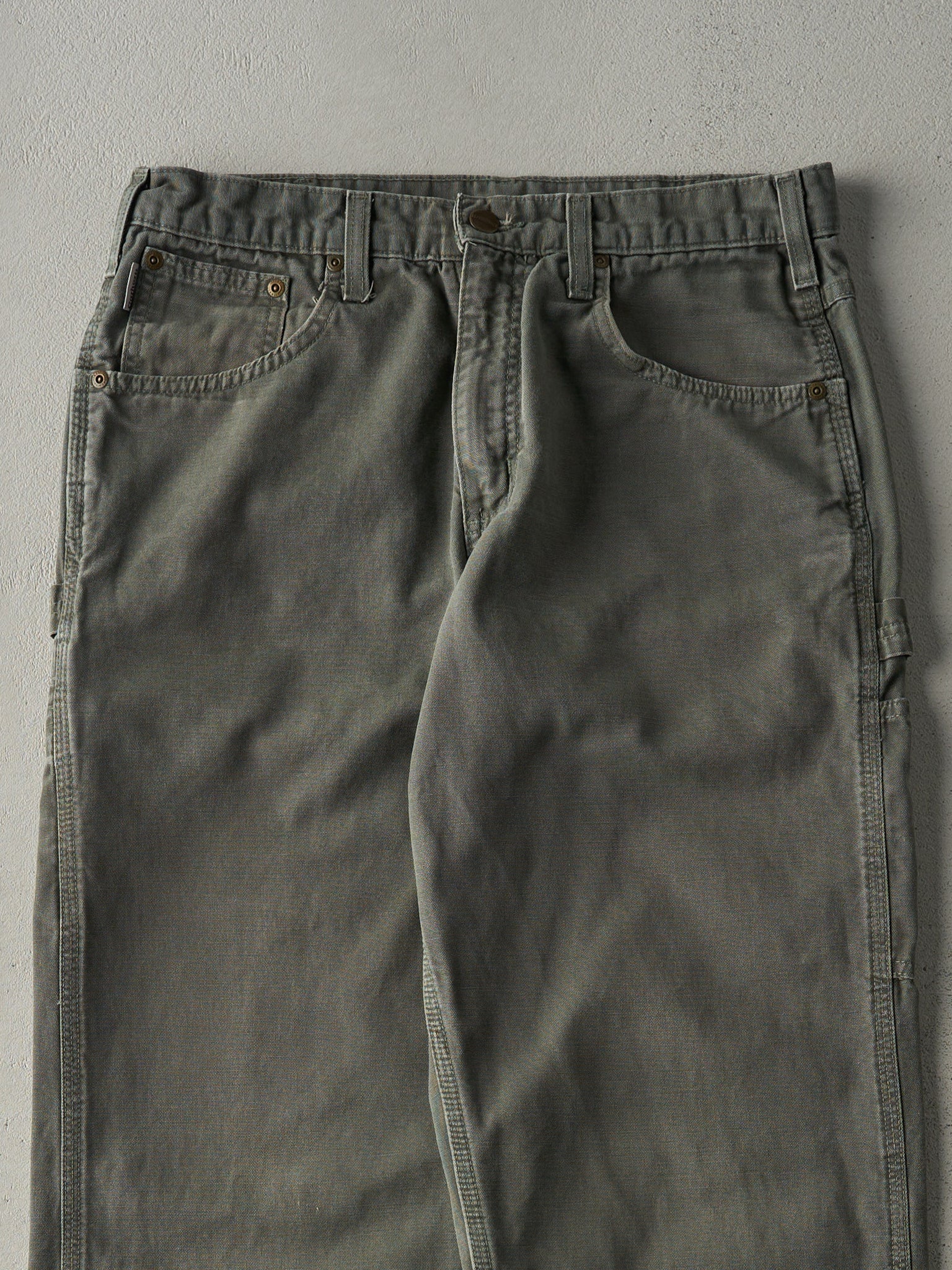 Vintage Y2K Green Carhartt Light Weight Carpenter Pants (31x32)