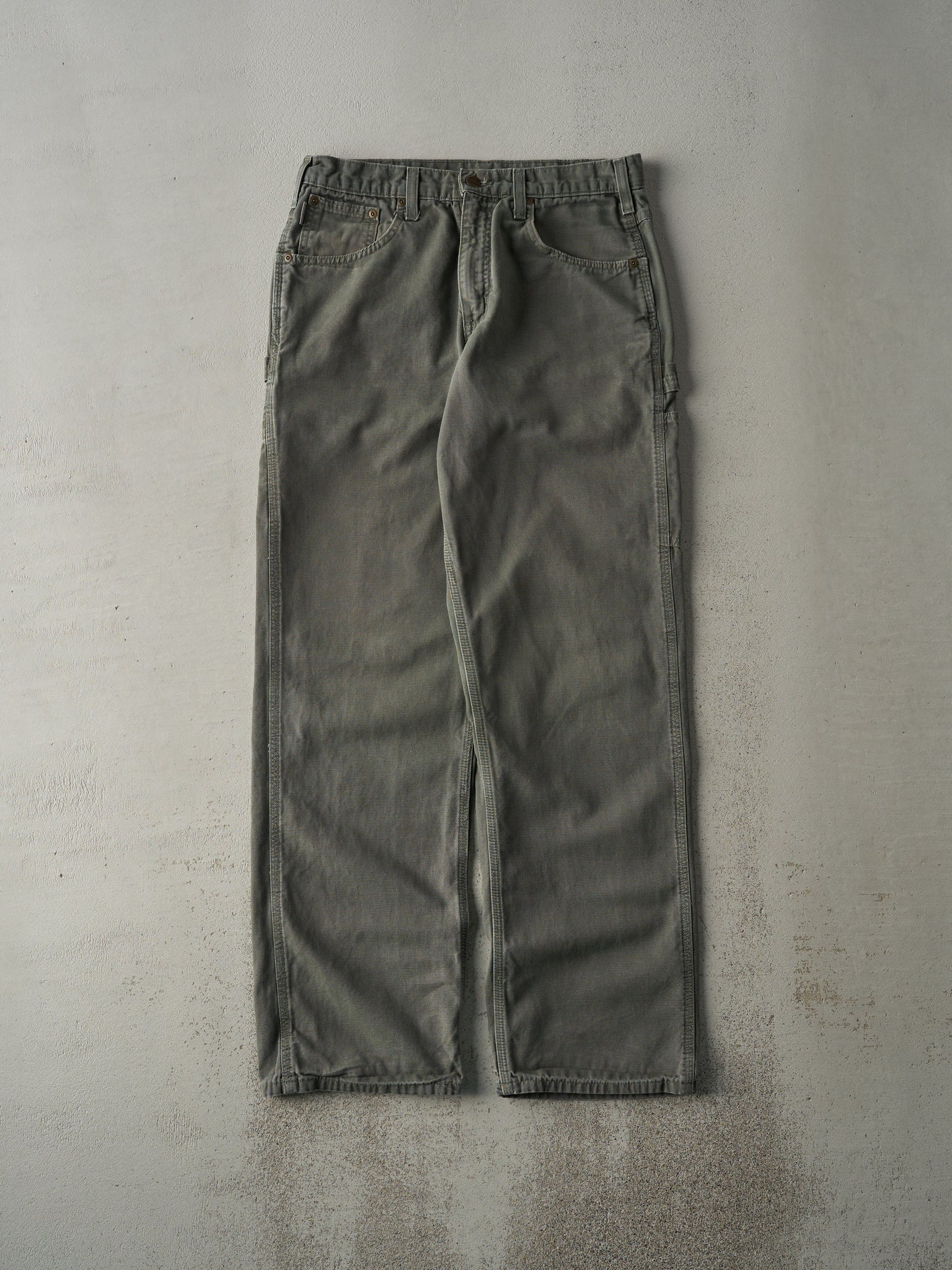 Vintage Y2K Green Carhartt Light Weight Carpenter Pants (31x32)