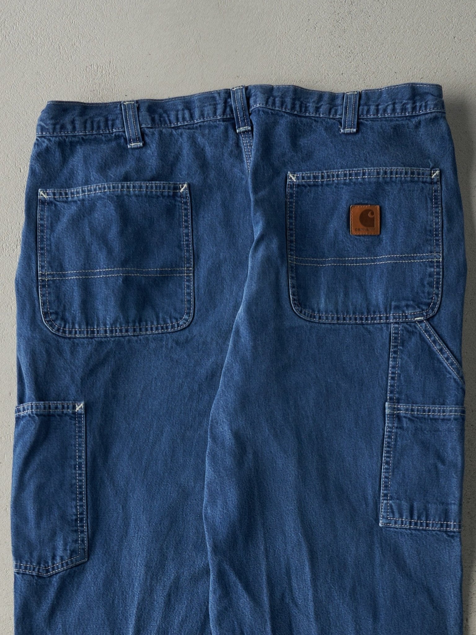 Vintage Y2K Dark Wash Dungaree Fit Carhartt Work Jeans (36x31)