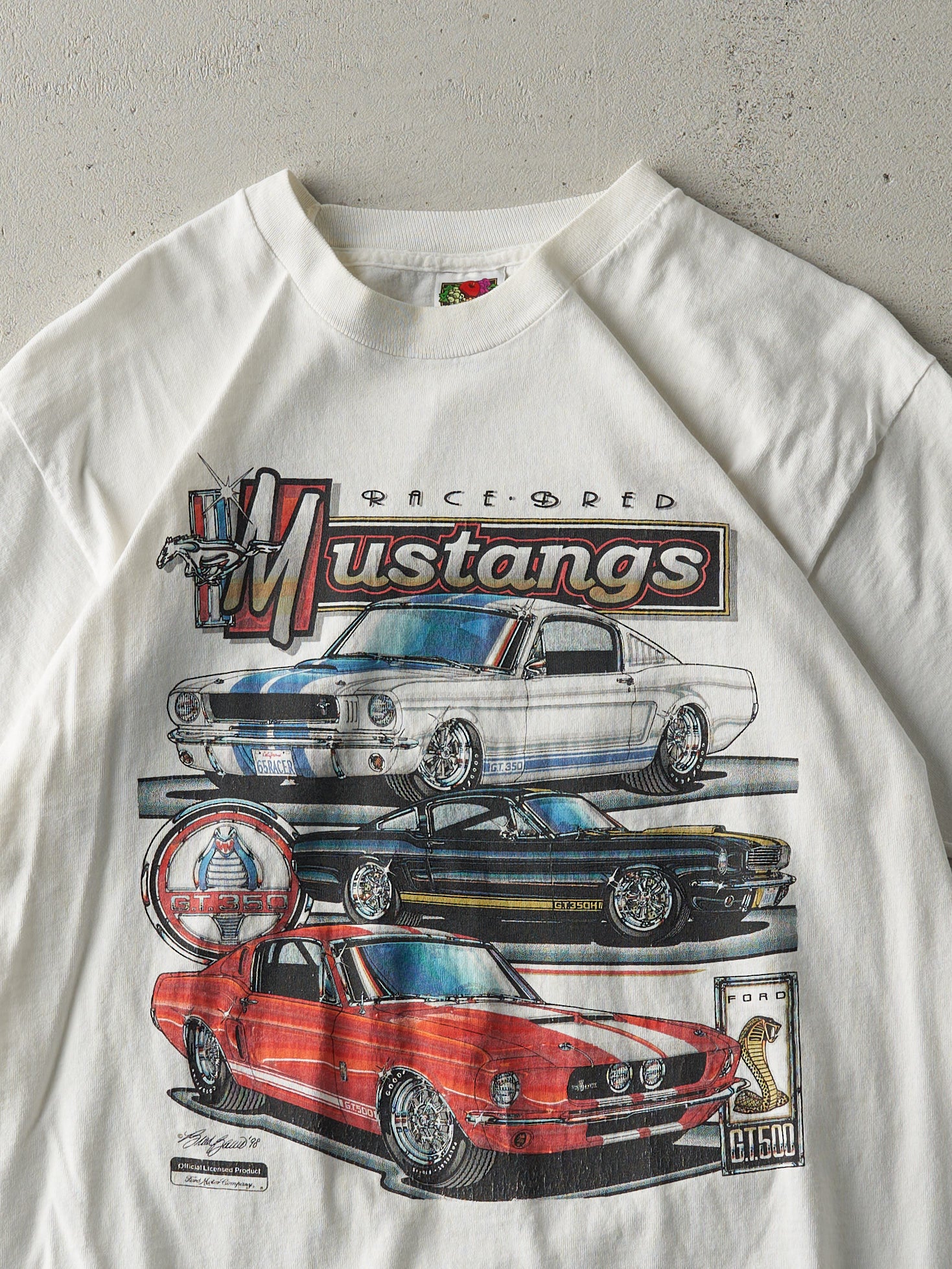 Vintage 98' White Ford Mustangs Tee (S/M)