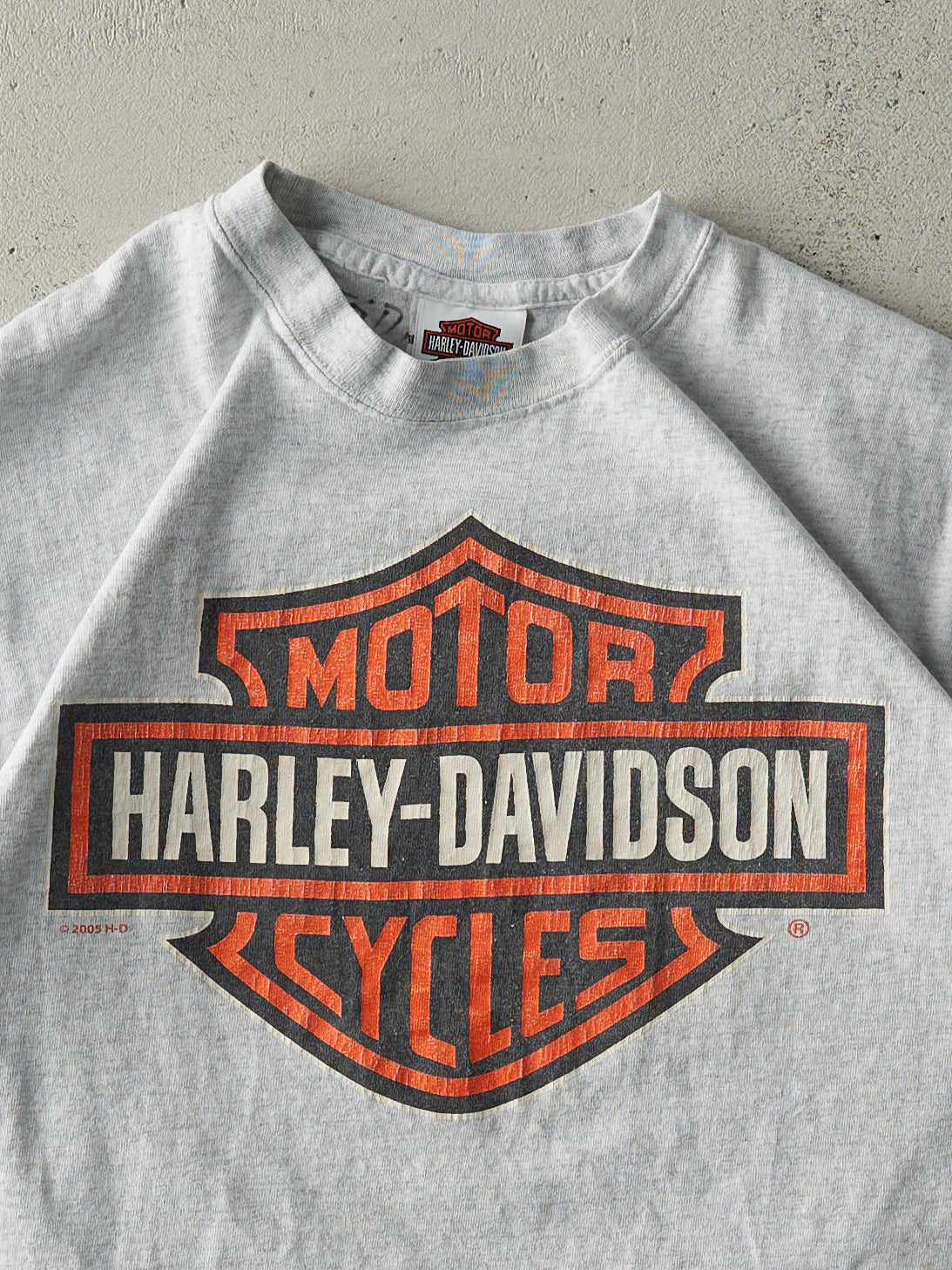 Vintage 05' Heather Grey Terre Haute Indiana Harley Davidson Tee (S)