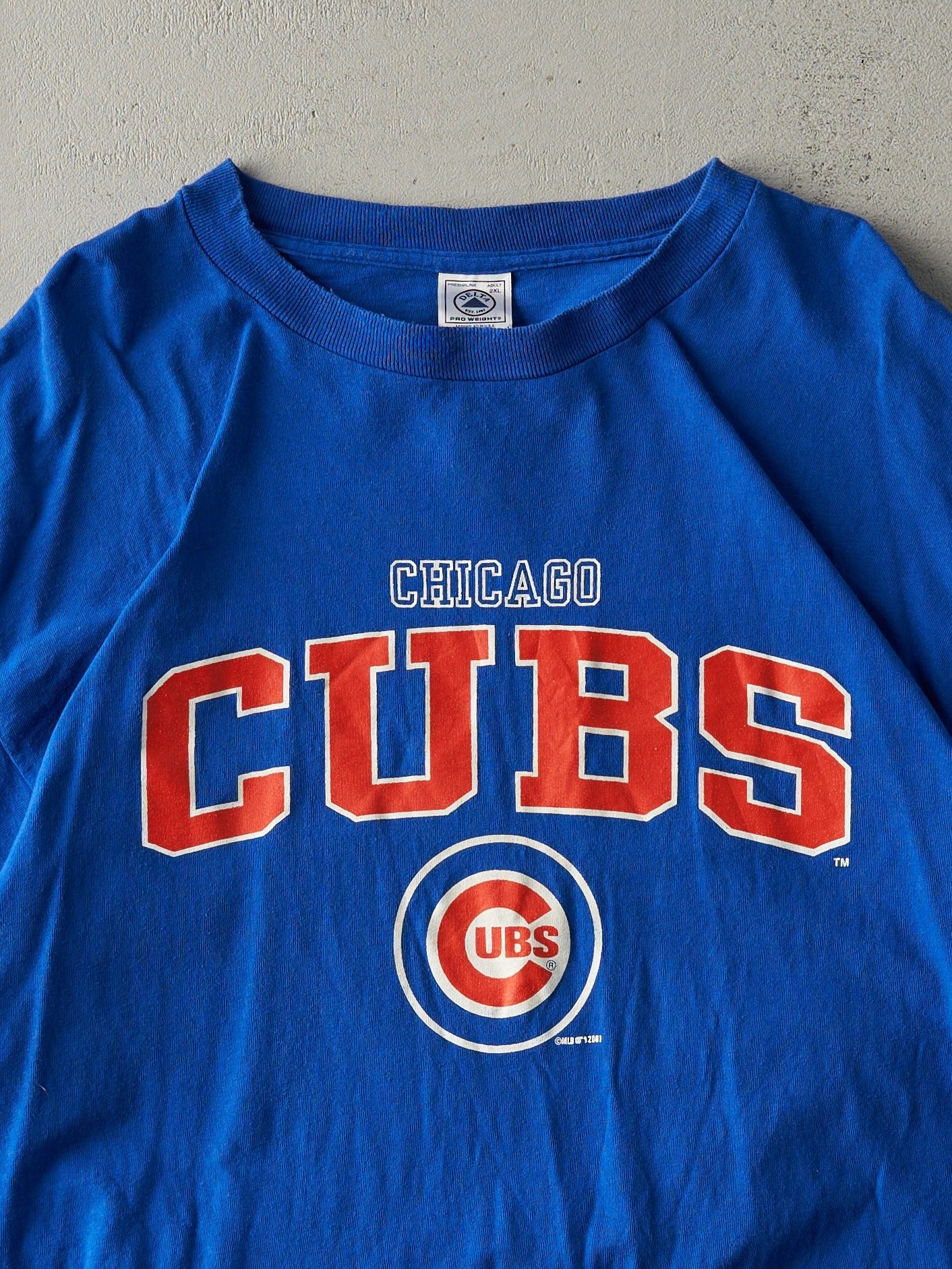 Vintage 01' Blue Chicago Cubs Tee (L)