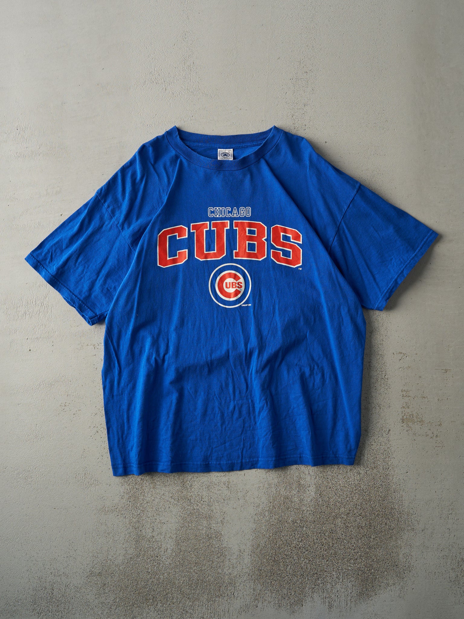 Vintage 01' Blue Chicago Cubs Tee (L)