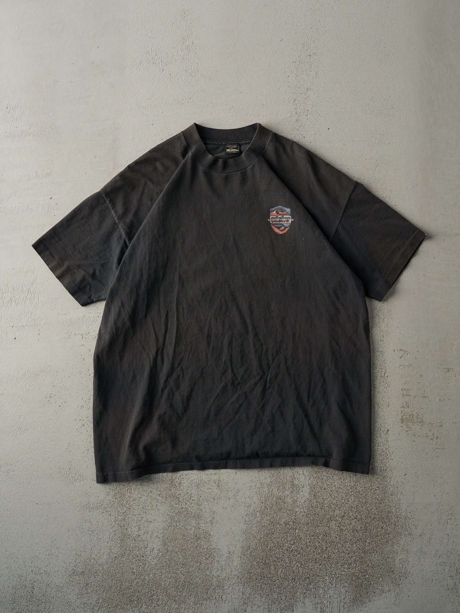 Vintage 90s Black Quiksilver Single Stitch Tee (L)