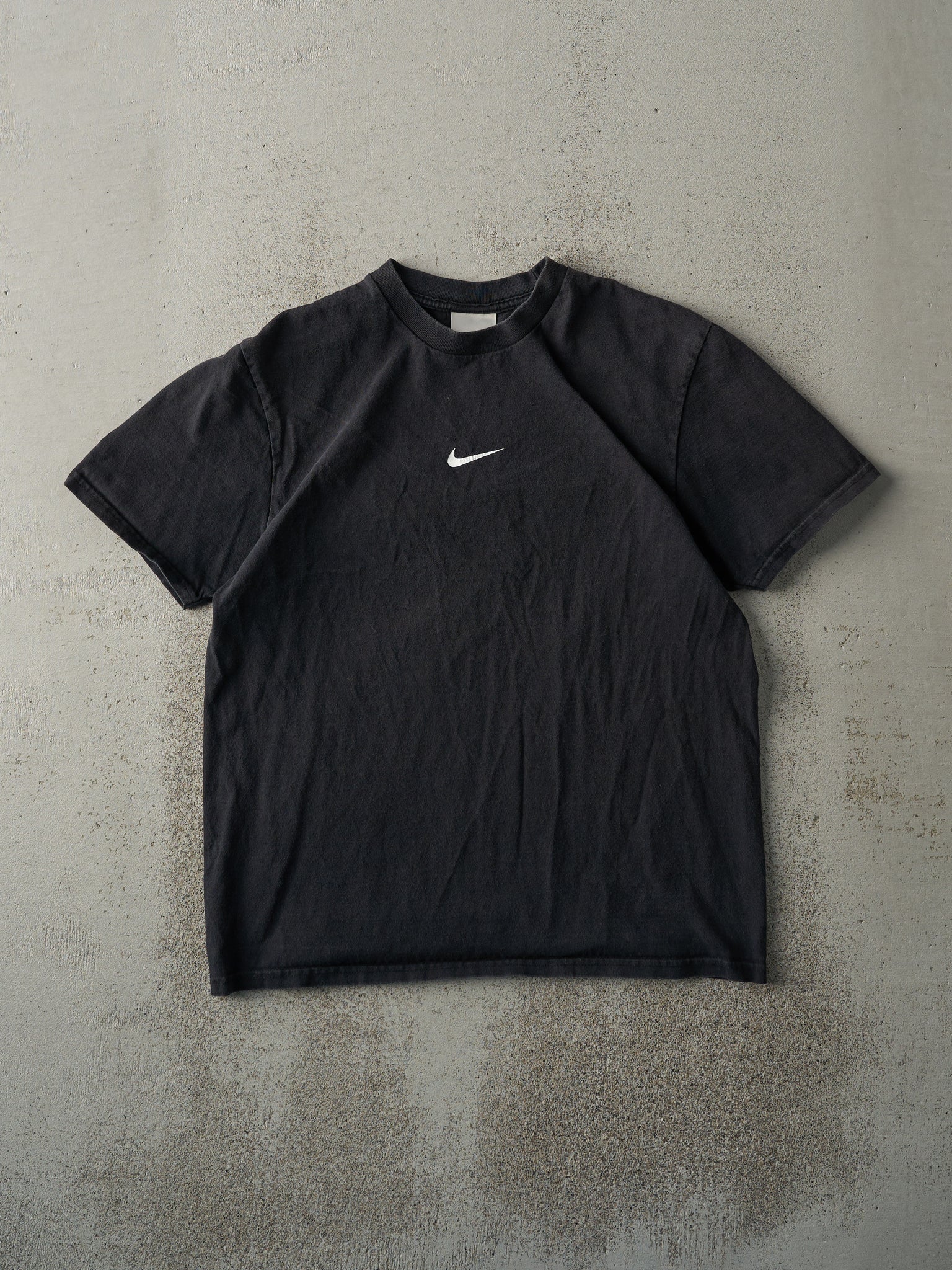 Vintage Y2K Black Nike Middle Swoosh Tee (S)