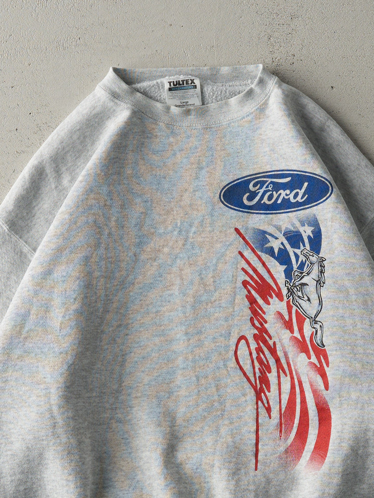 Vintage 90s Grey Ford Mustang Crewneck (M/L)