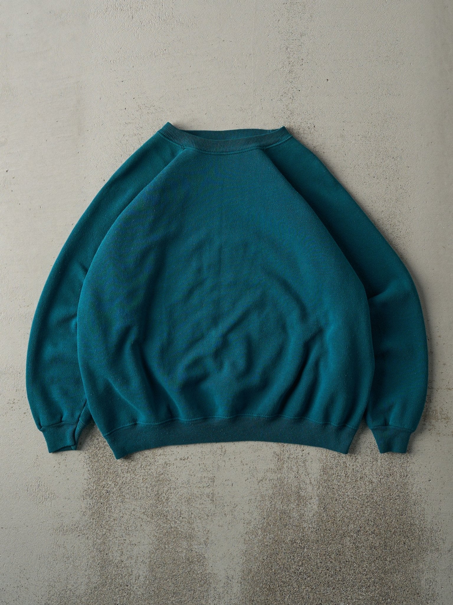 Vintage 80s Teal Blank Crewneck (M)