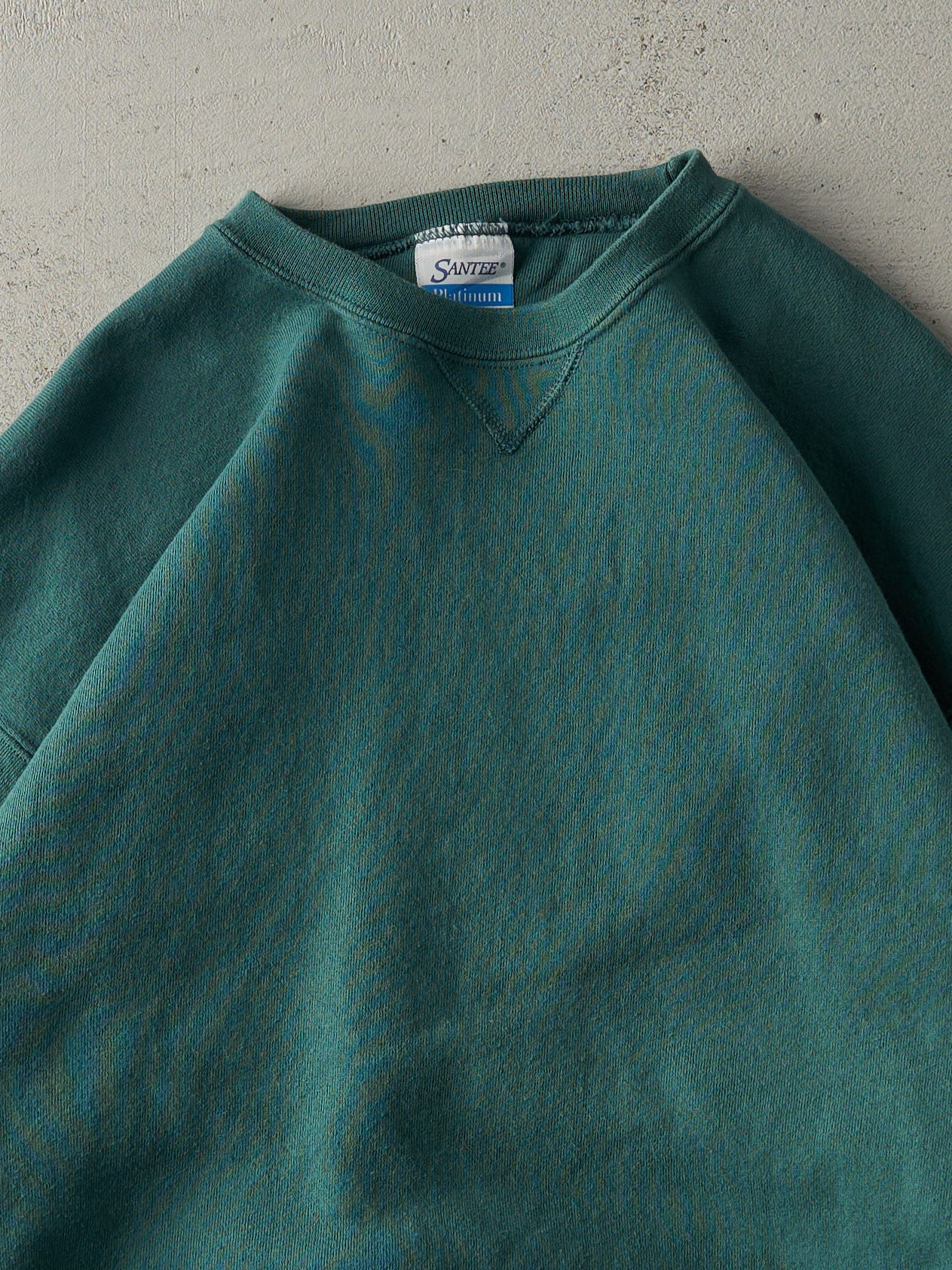 Vintage 90s Green Blank Crewneck (M)