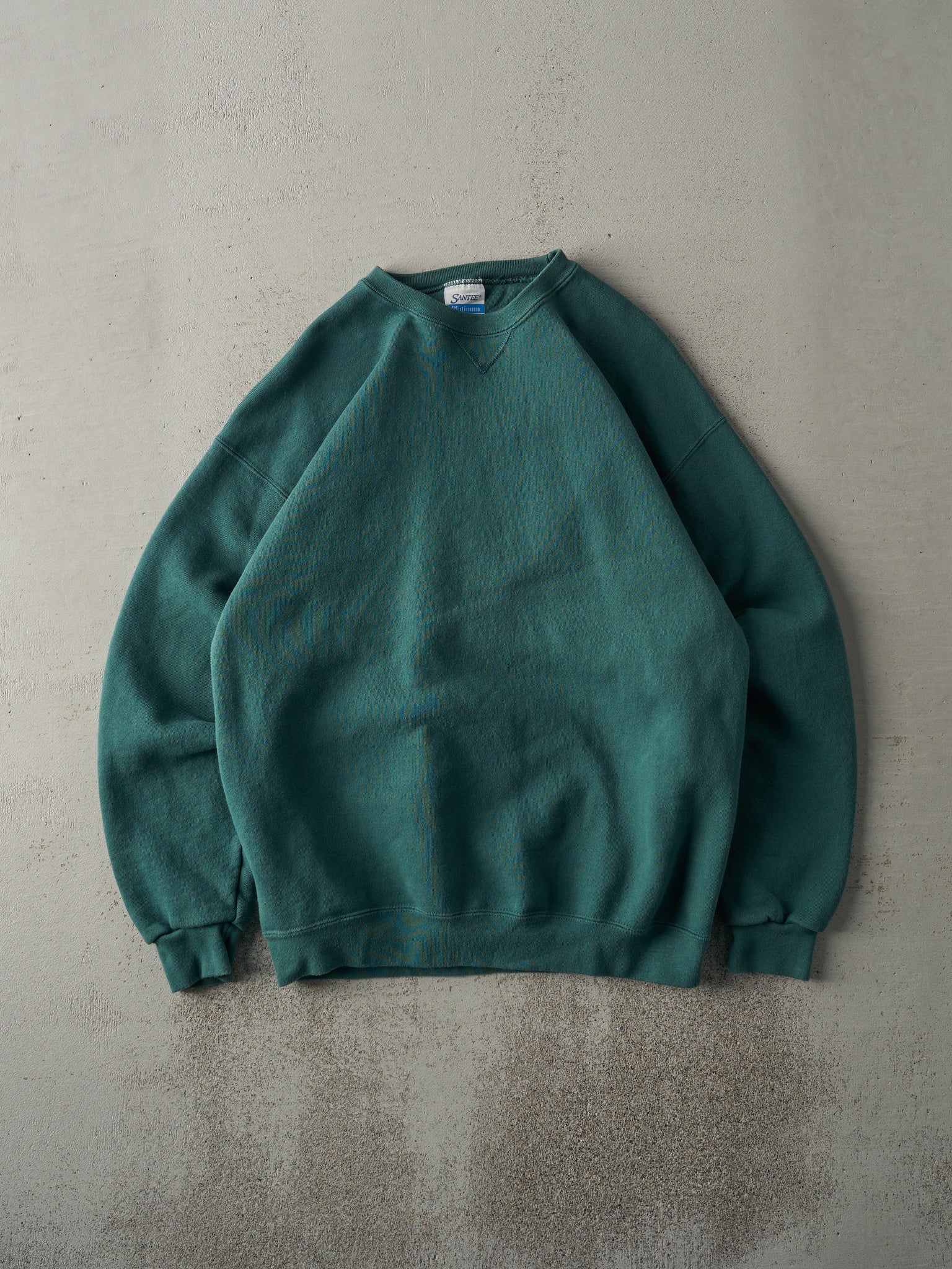 Vintage 90s Green Blank Crewneck (M)