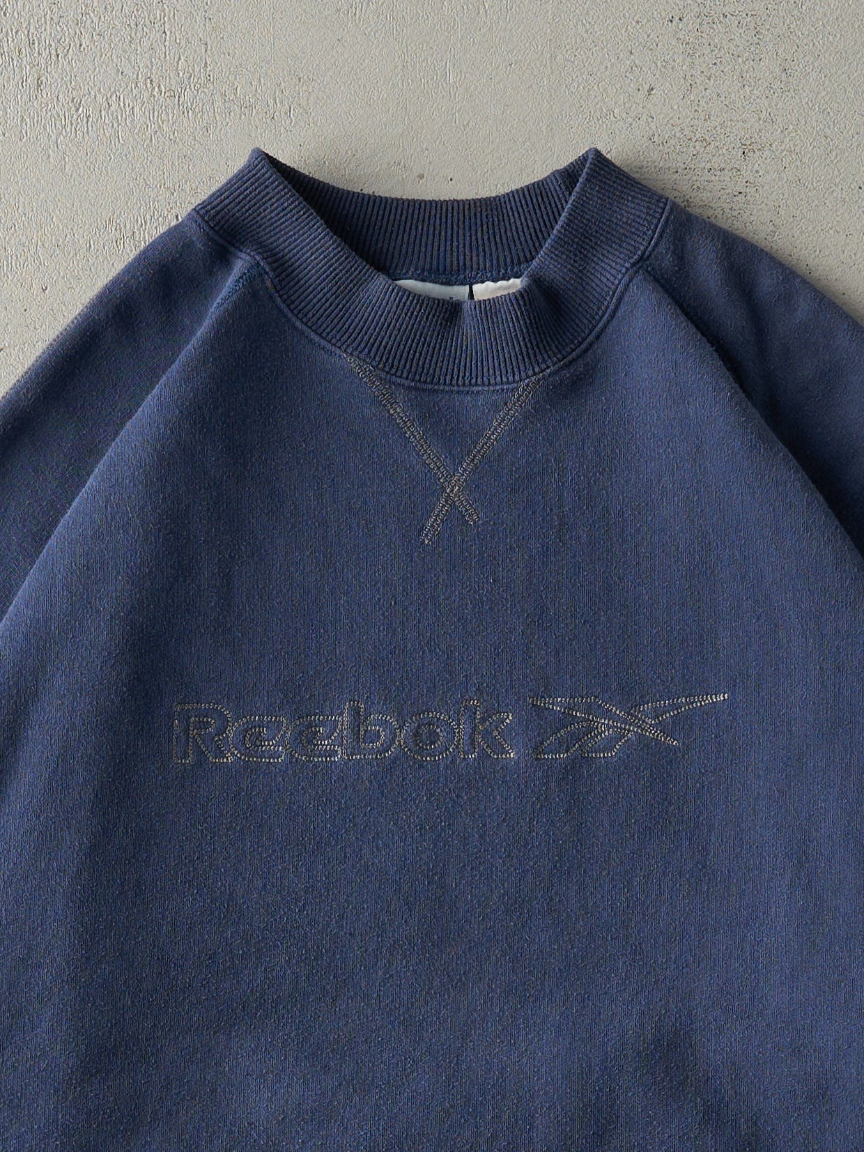 Vintage Y2K Navy Blue Reebok Boxy Crewneck (L)