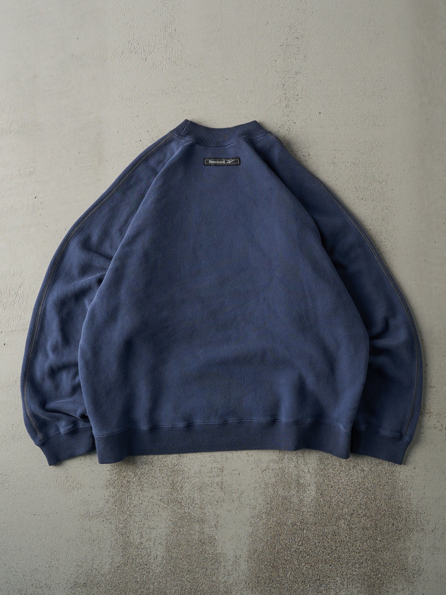 Vintage Y2K Navy Blue Reebok Boxy Crewneck (L)