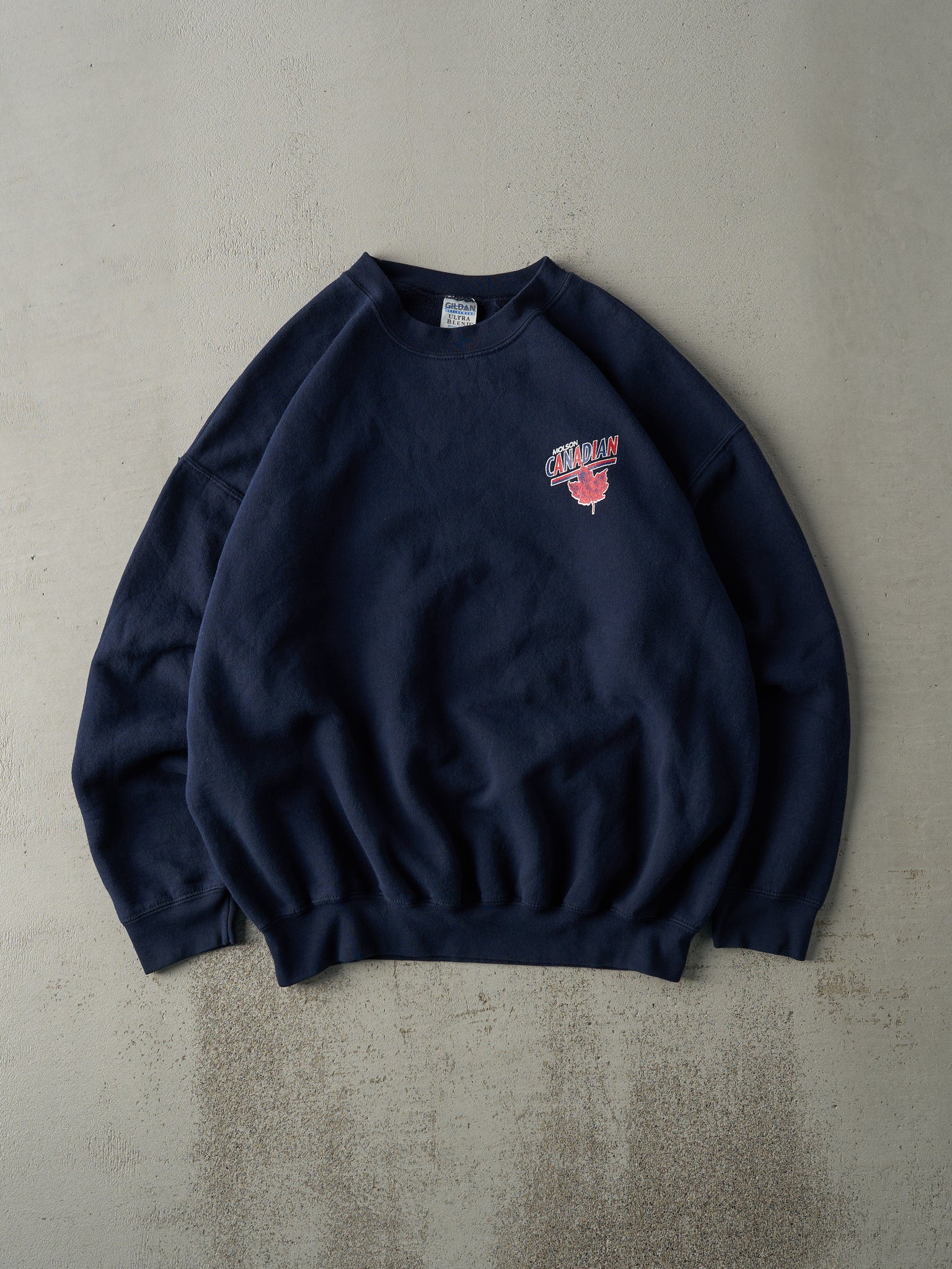 Vintage Y2K Navy Blue Molson Canadian Crewneck (L)