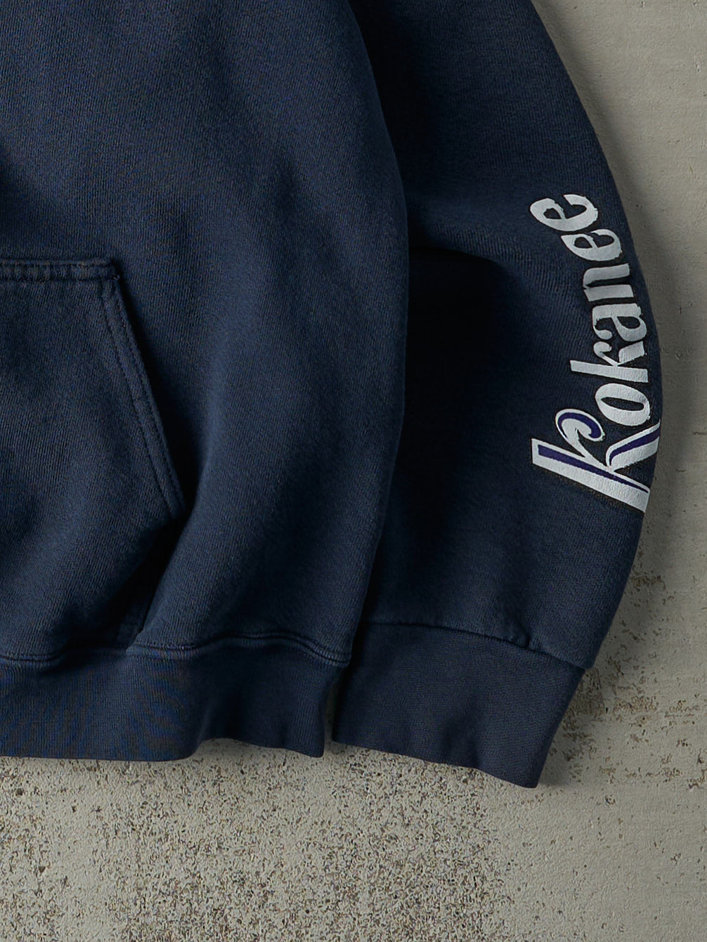 Vintage 90s Navy Blue Kokanee Beer Boxy Hoodie (M)