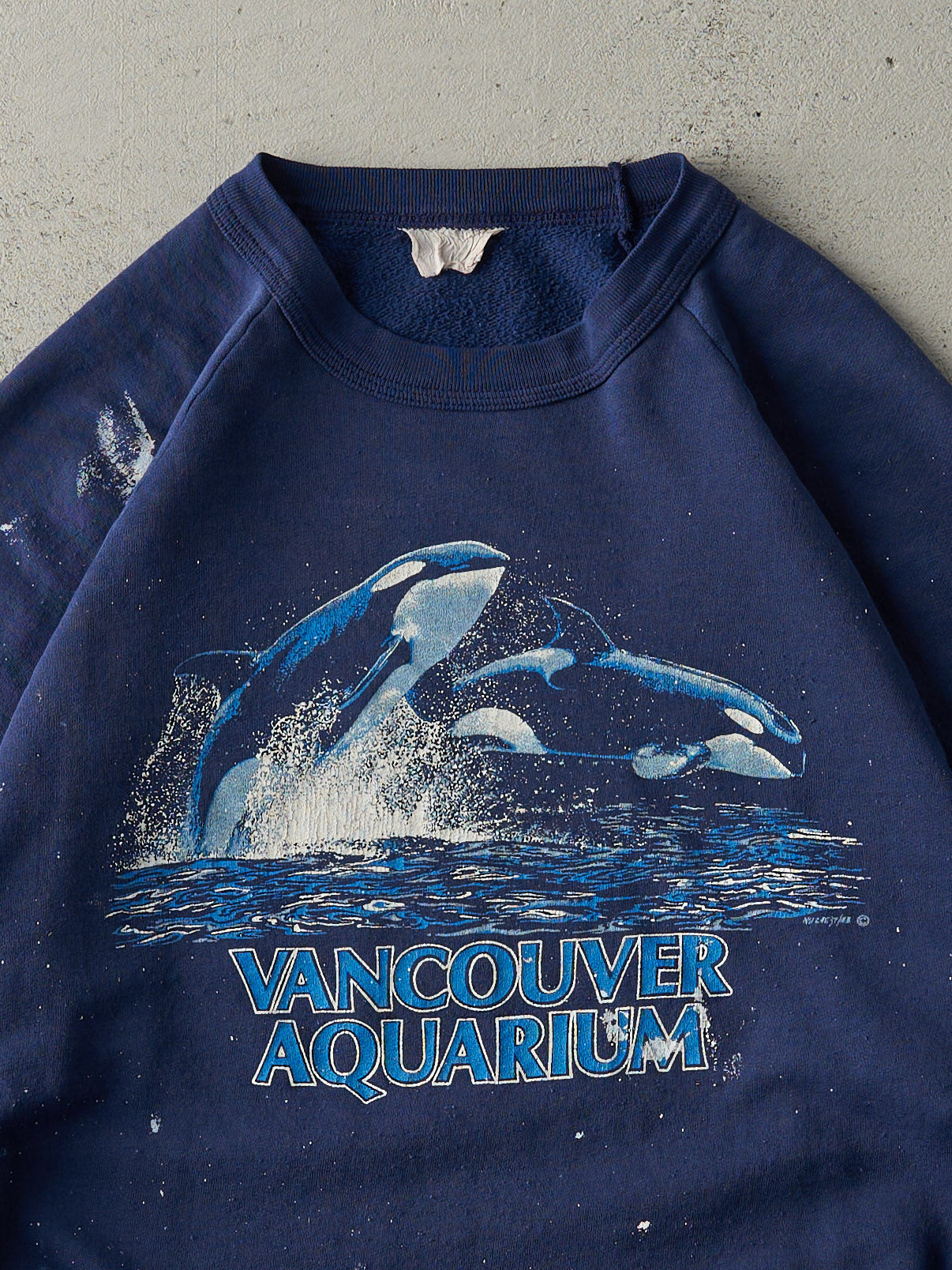 Vintage 80s Navy Blue Vancouver Aquarium Crewneck (M)