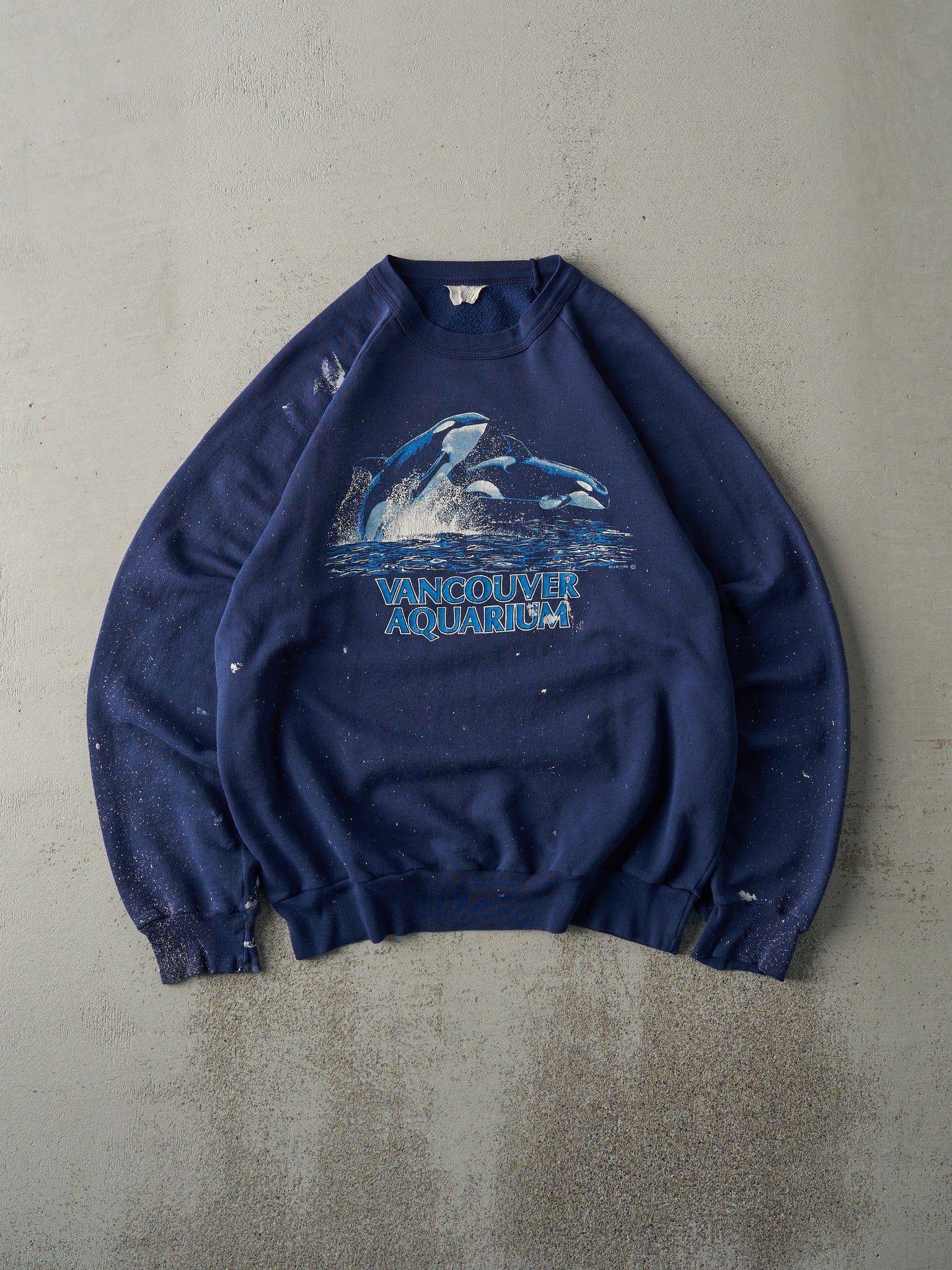 Vintage 80s Navy Blue Vancouver Aquarium Crewneck (M)