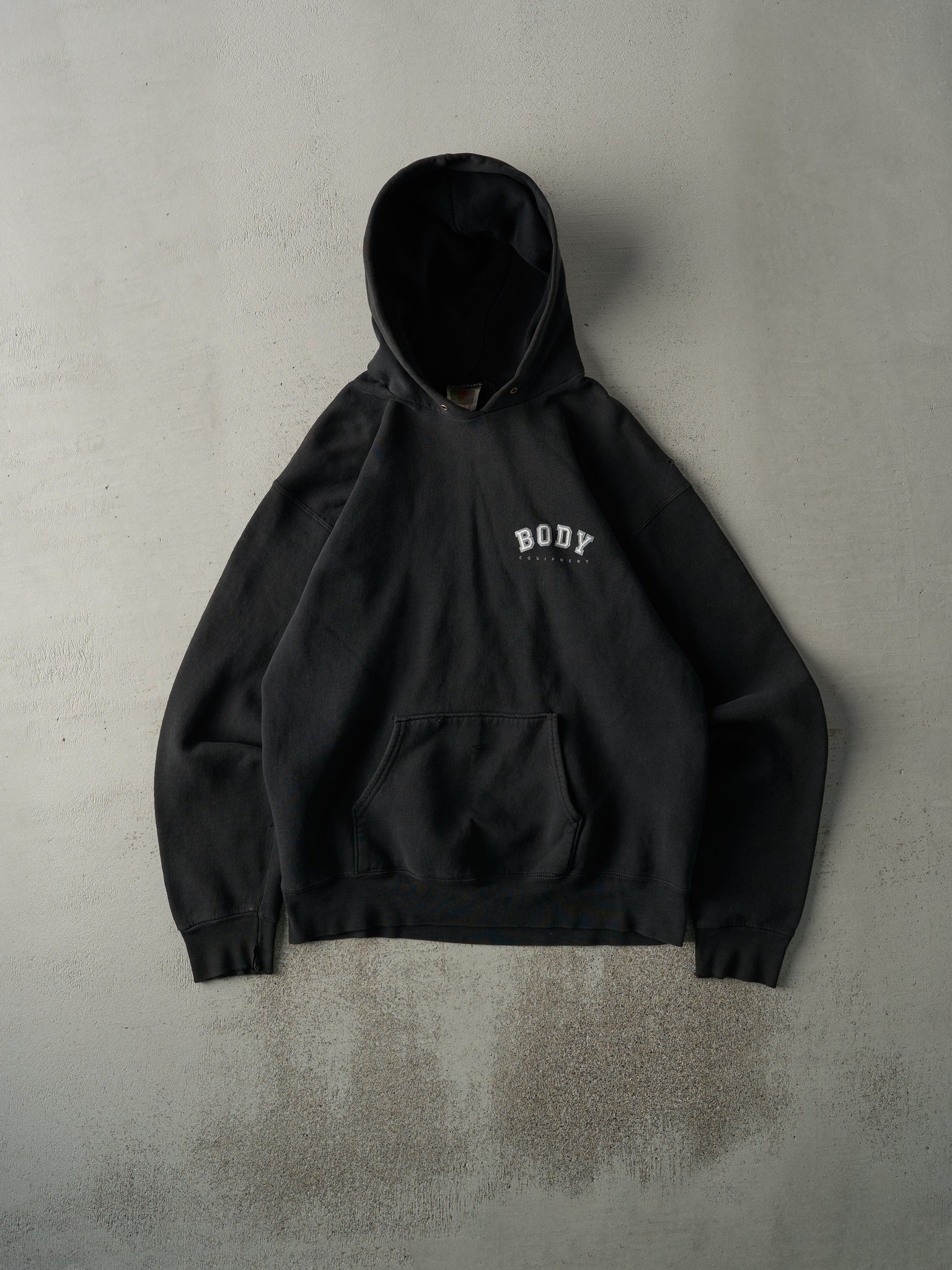 Vintage 90s Faded Black Body Equipment Hoodie (L)