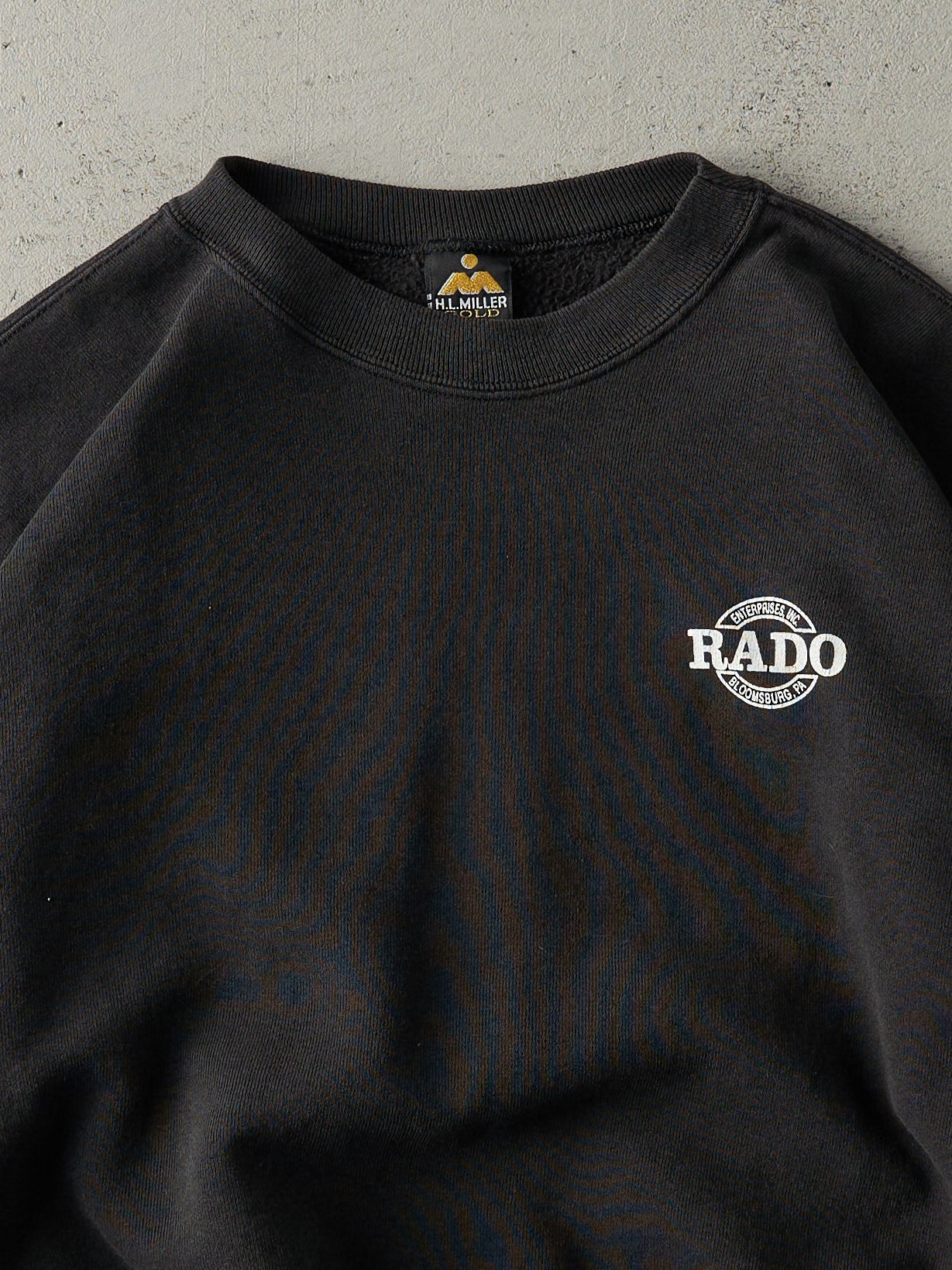 Vintage 90s Faded Black RADO Crewneck (L)