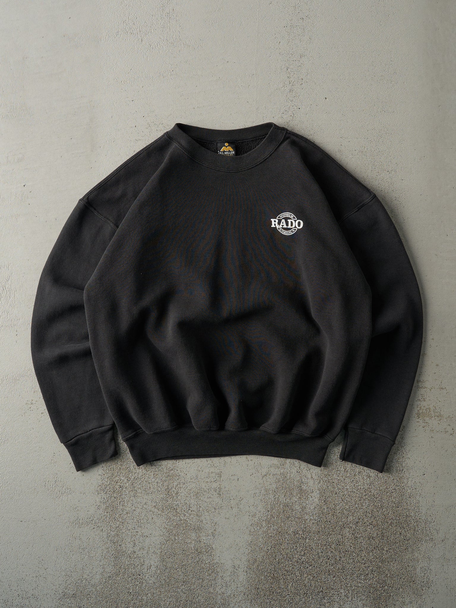 Vintage 90s Faded Black RADO Crewneck (L)