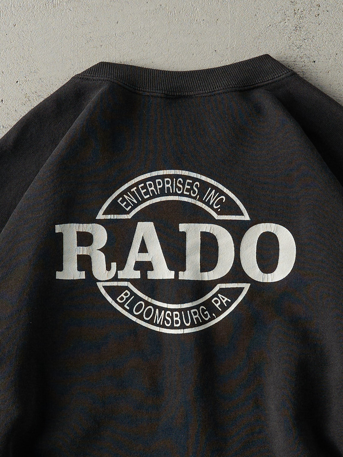 Vintage 90s Faded Black RADO Crewneck (L)