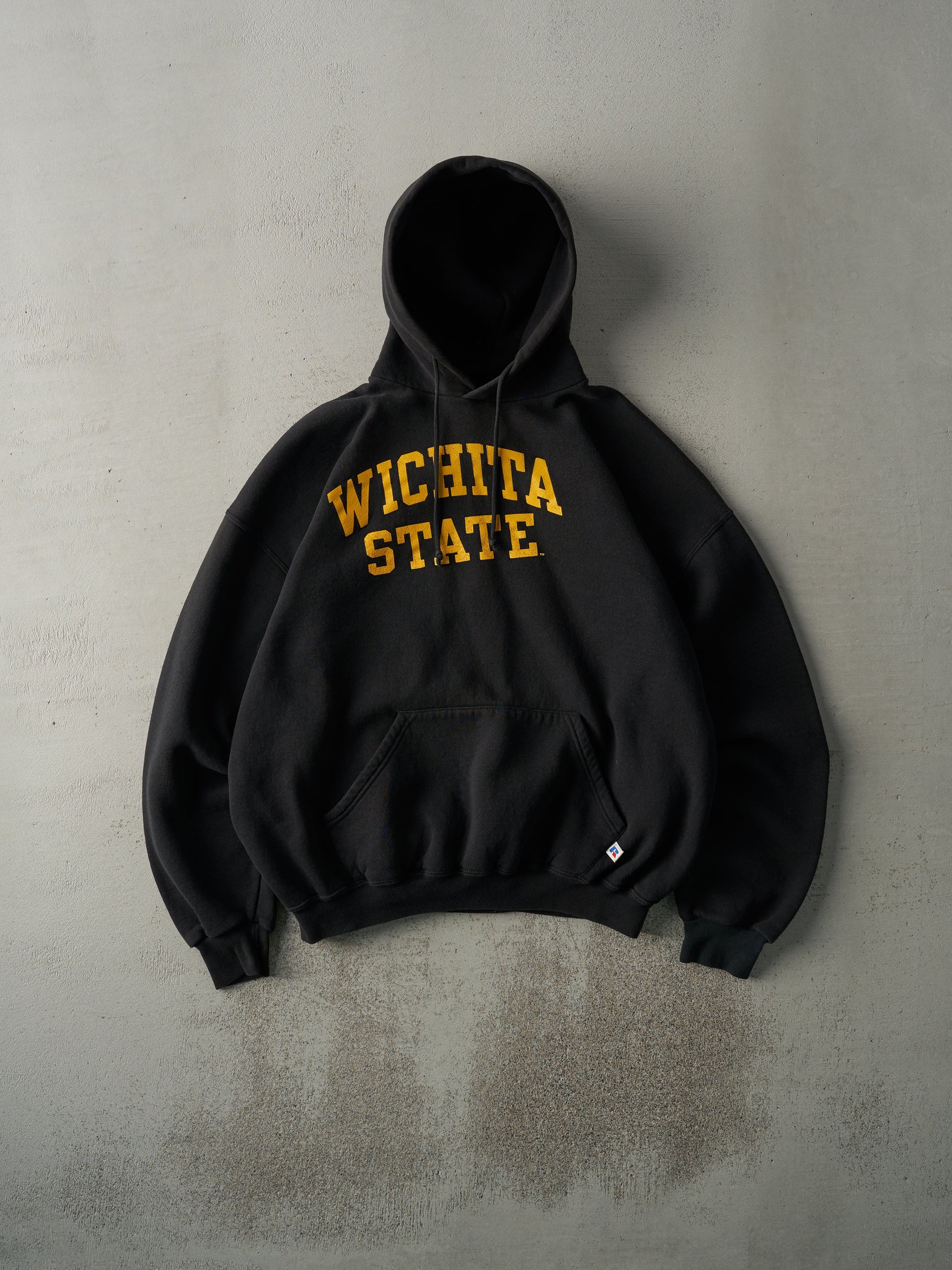 Vintage 90s Black Wichita State Russell Athletics Hoodie (L)