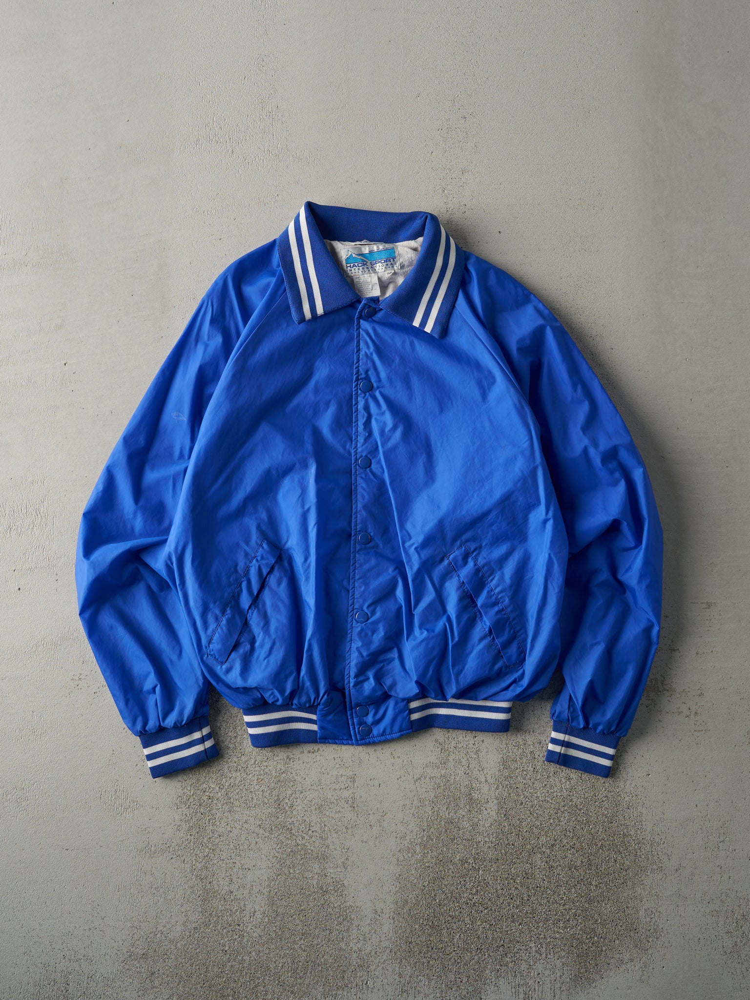 Vintage 80s Blue Metro Ford Nylon Bomber Jacket (M/L)