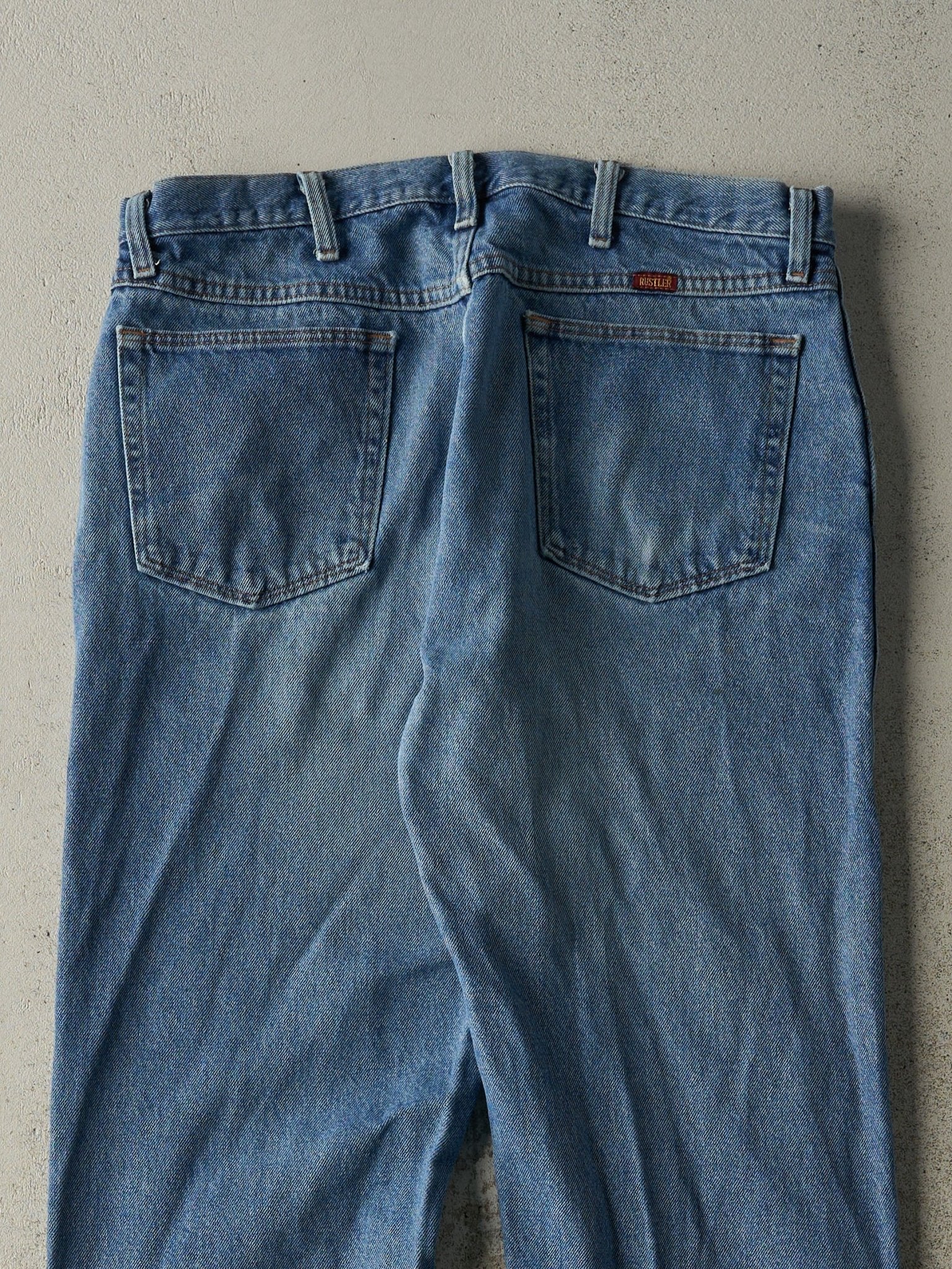 Vintage 90s Light Wash Rustler Jeans (35.5x32)