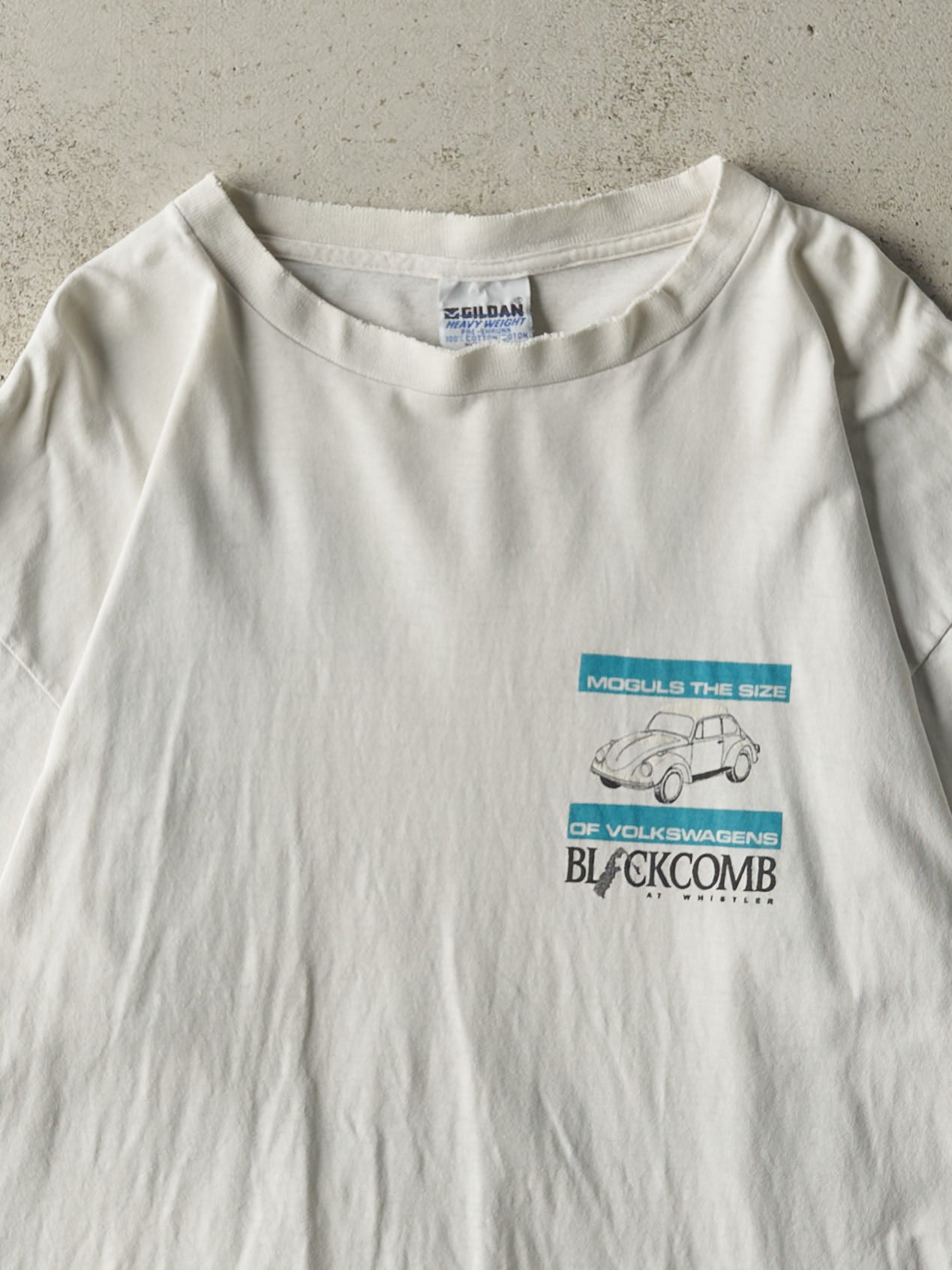 Vintage 90s White Blackcomb At Whistler Ski Hill Tee (M/L)