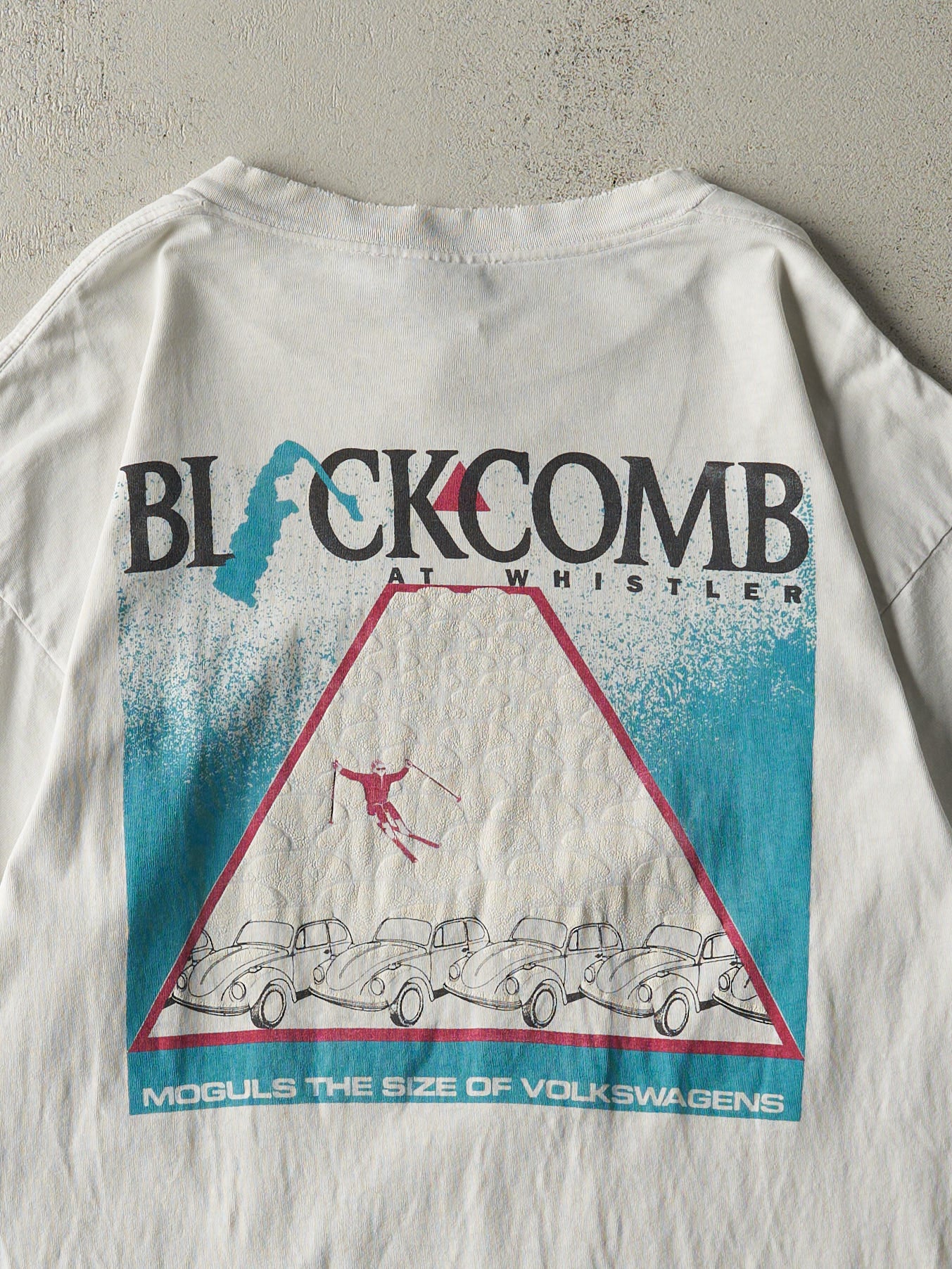 Vintage 90s White Blackcomb At Whistler Ski Hill Tee (M/L)