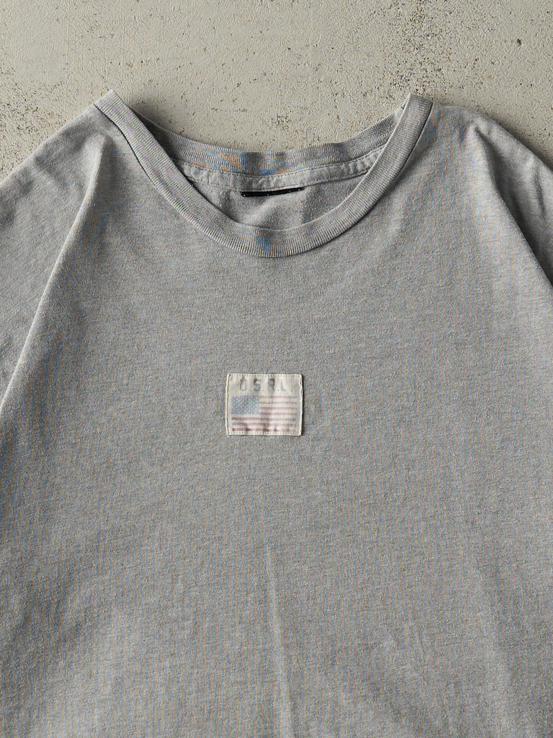 Vintage Y2K Grey Polo Ralph Lauren USA Embroidered Tee (L)