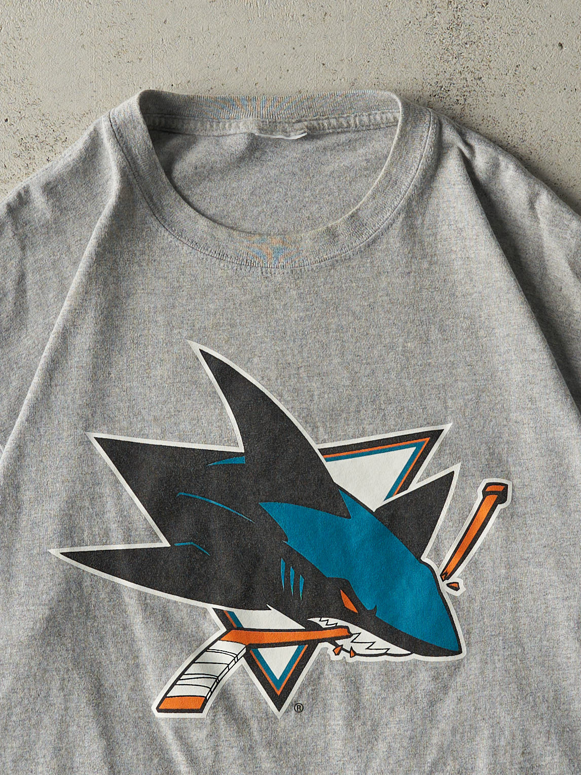 Vintage Y2K Grey San Jose Sharks Tee (M)