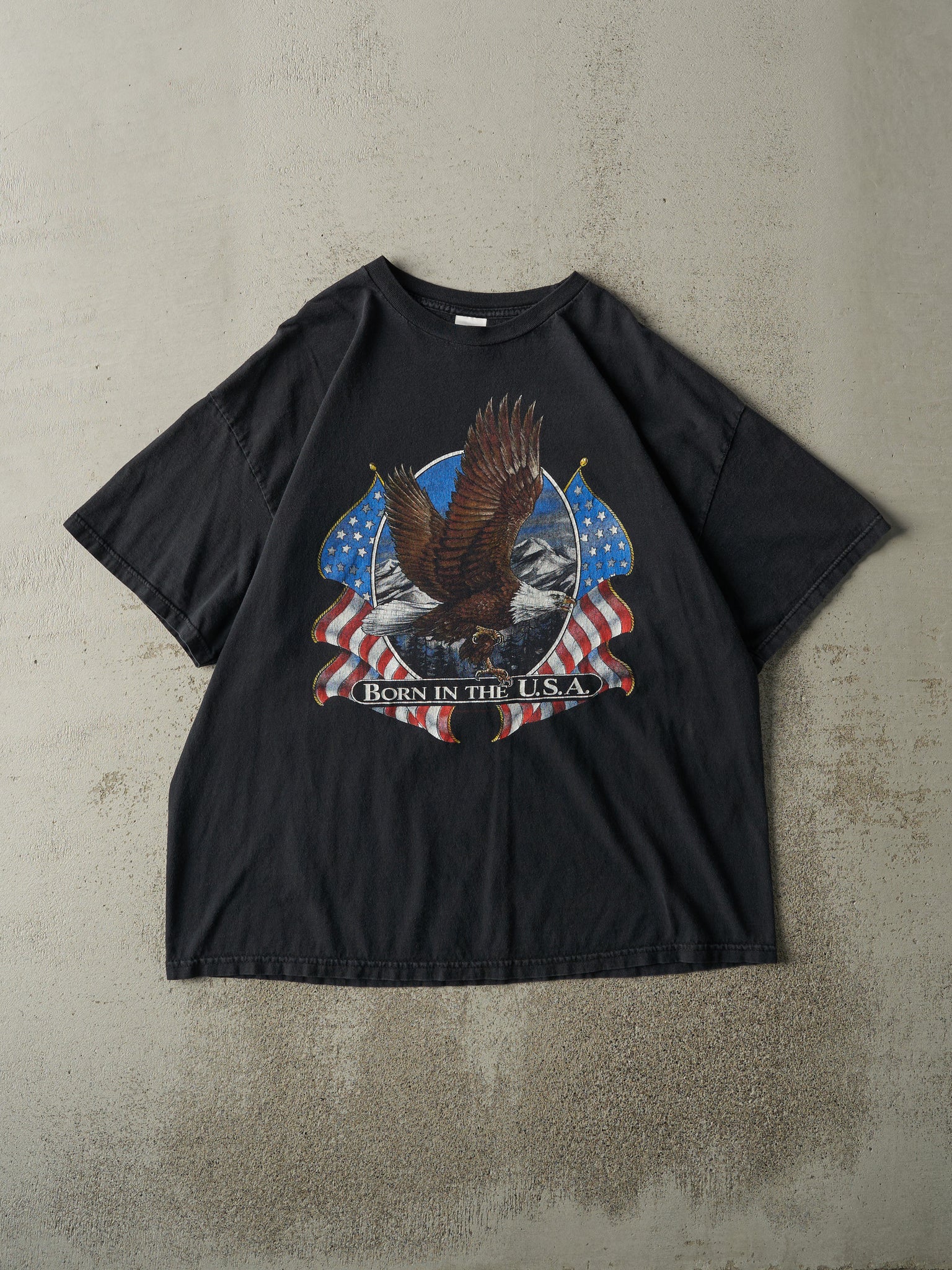 Vintage Y2K Black Hudson Leather Born in the USA Tee (L)