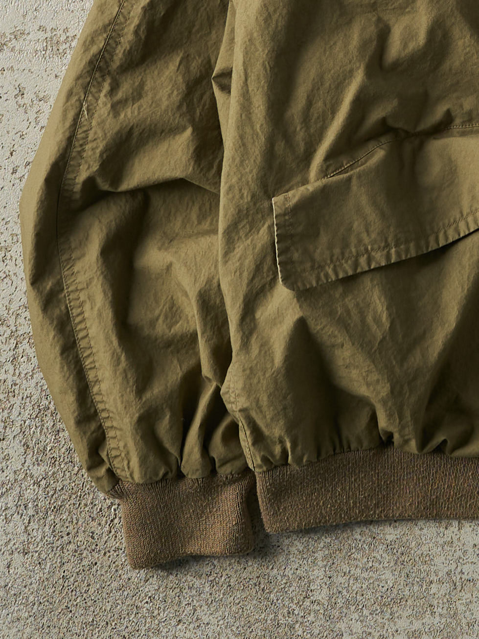 Vintage 80s Army Green Boxy Harrington Jacket (M)