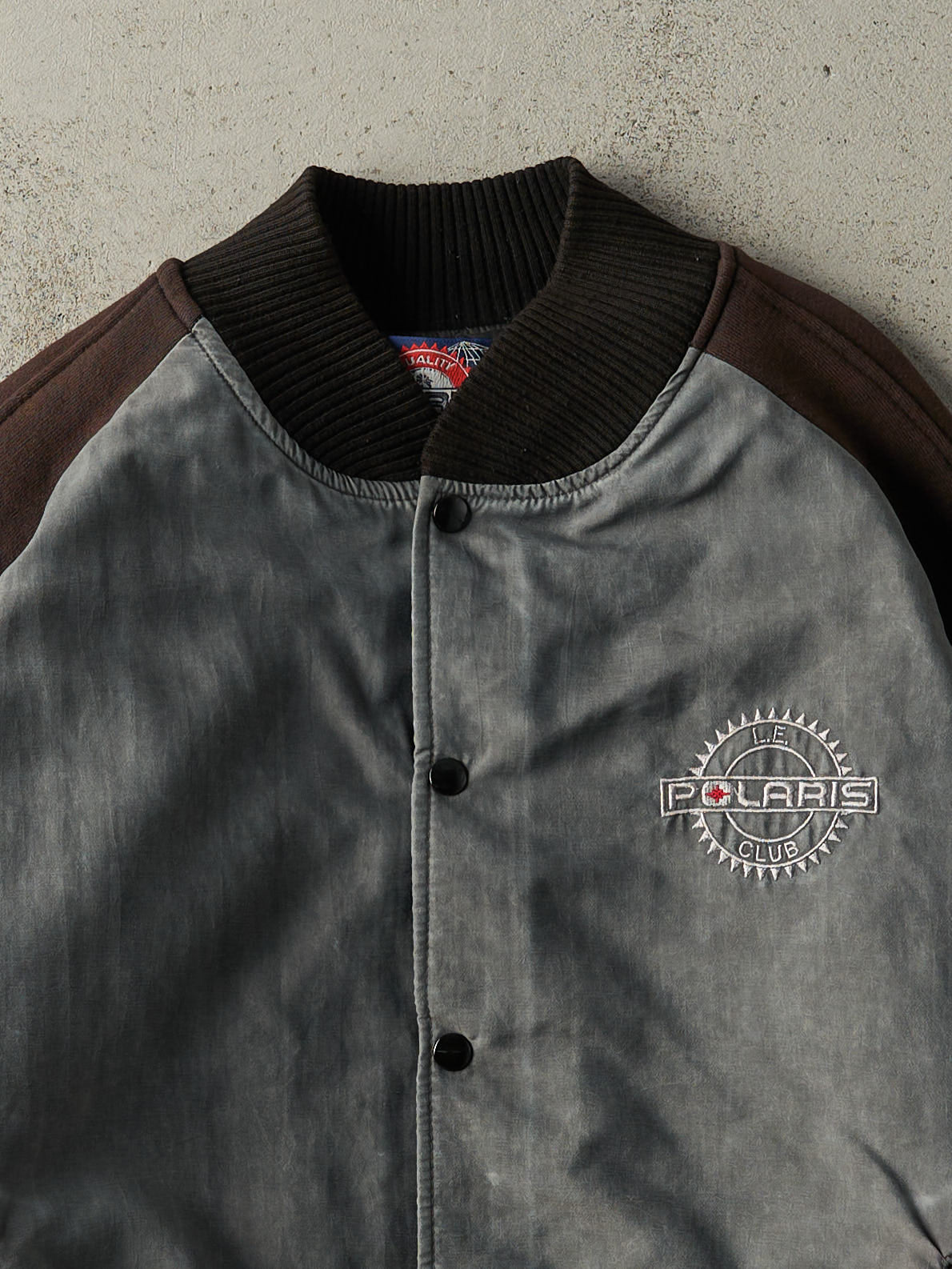 Vintage 90s Grey & Black Polaris Bomber Style Jacket (XL/XXL)