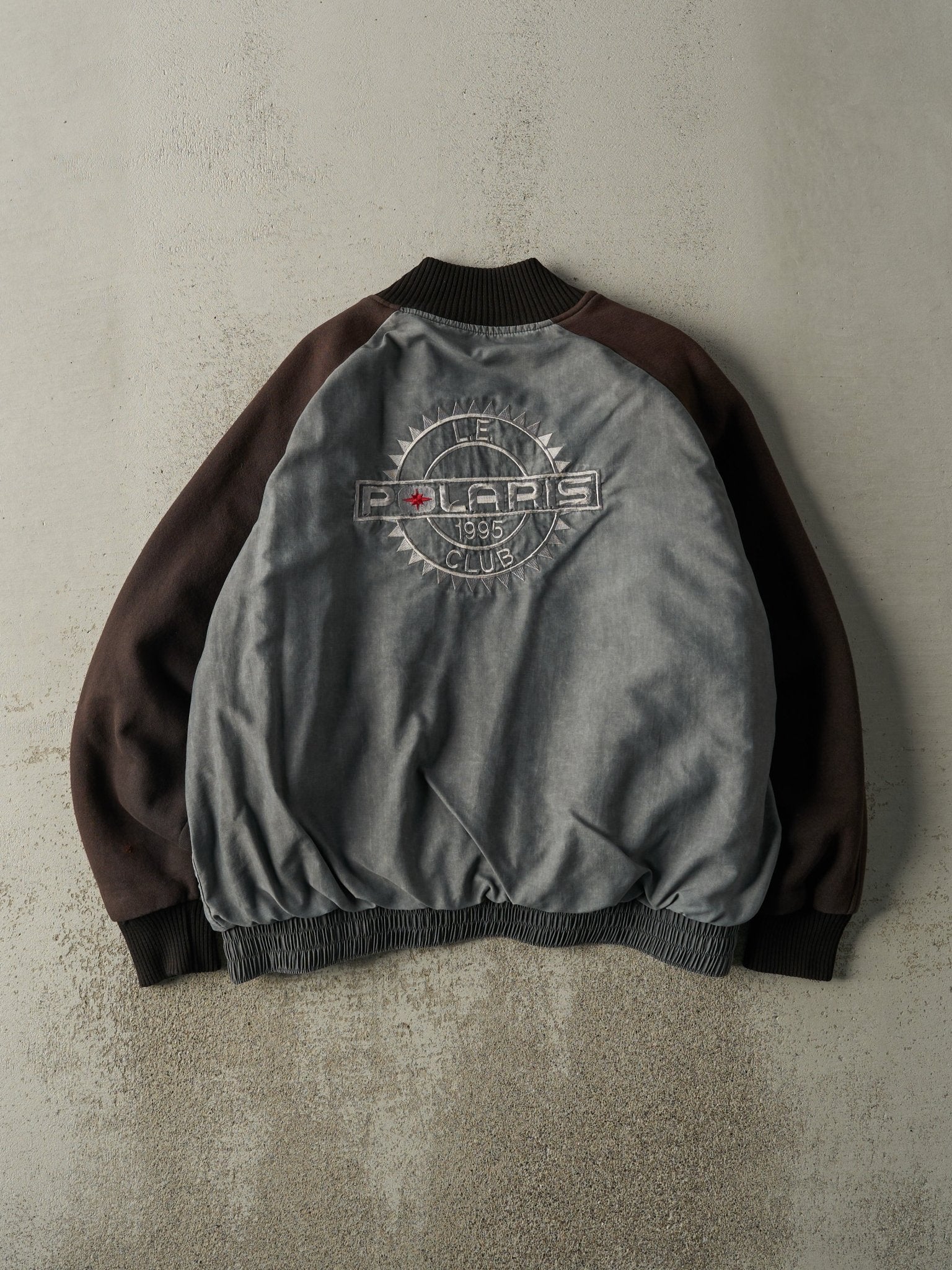 Vintage 90s Grey & Black Polaris Bomber Style Jacket (XL/XXL)