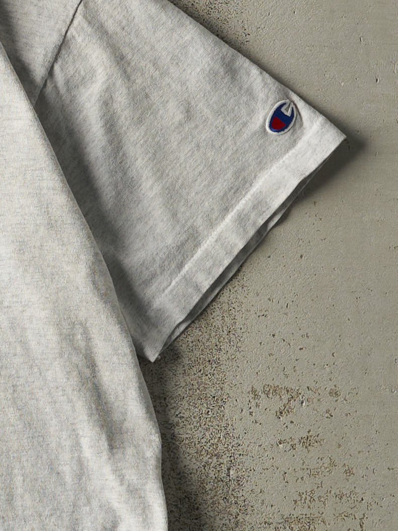 Vintage 90s Heather Grey Roosevelt Rough Riders Single Stitch Tee (L)