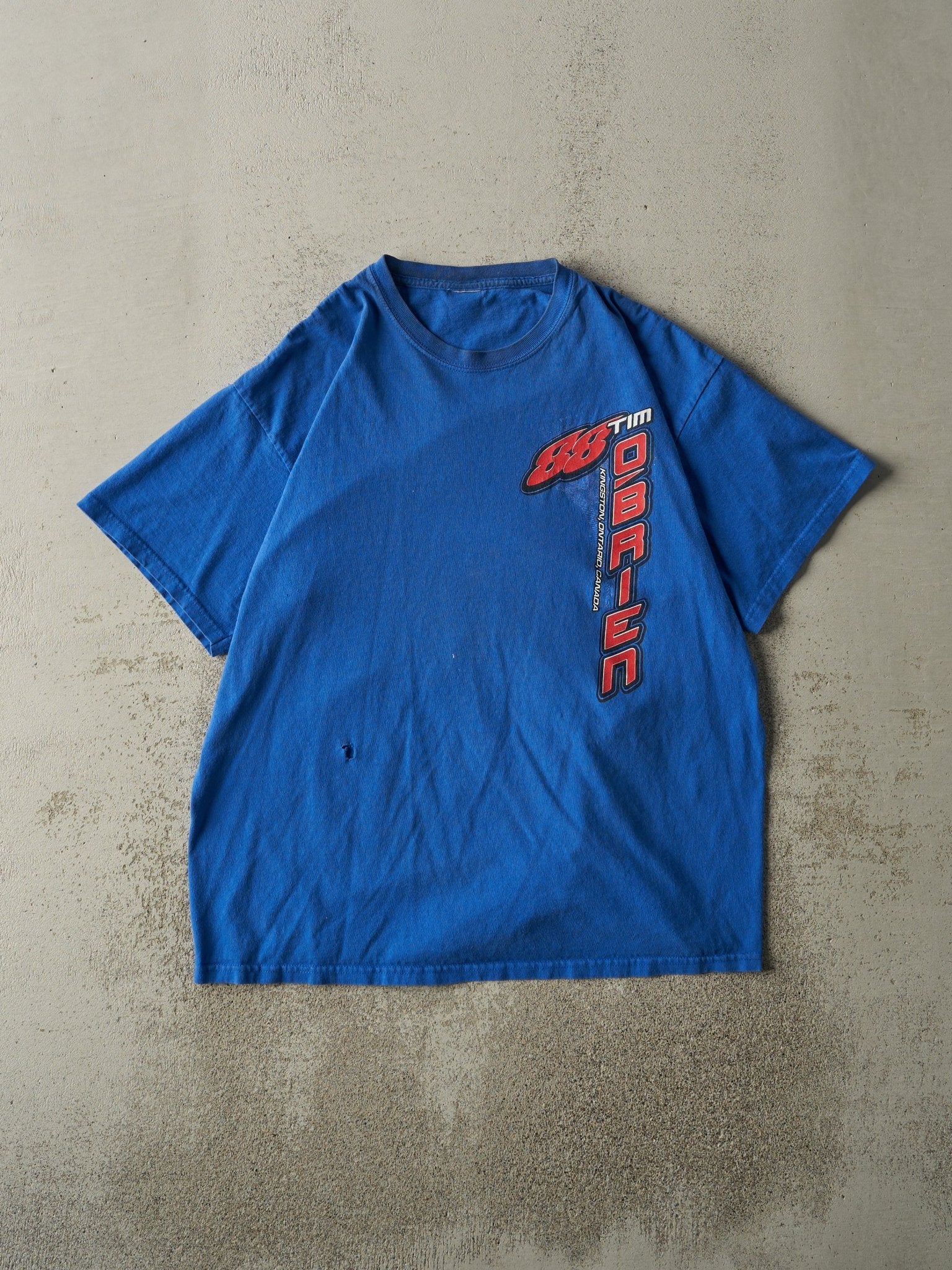 Vintage 90s Blue Tim O'Brien Racing Tee (M)