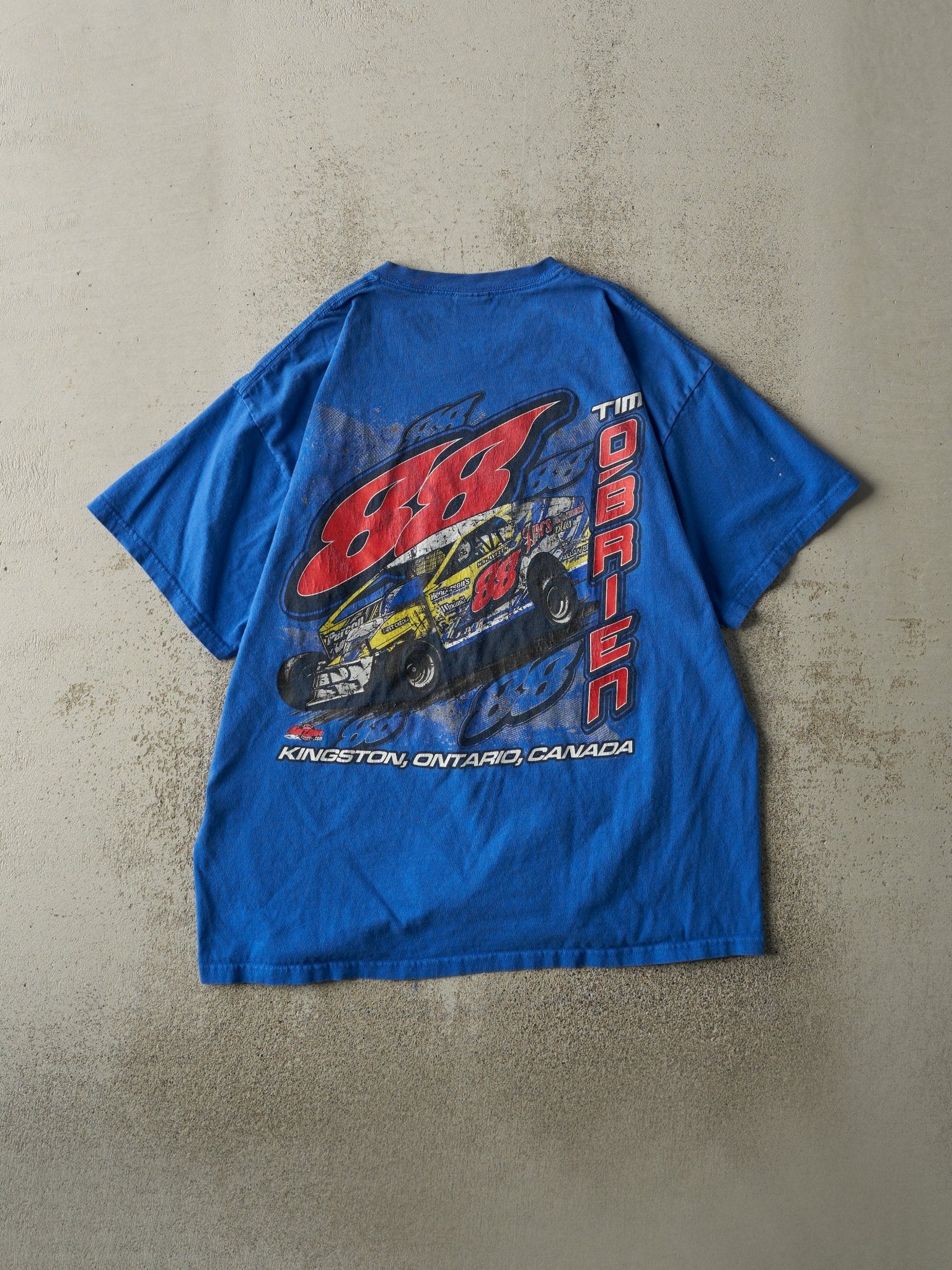 Vintage 90s Blue Tim O'Brien Racing Tee (M)
