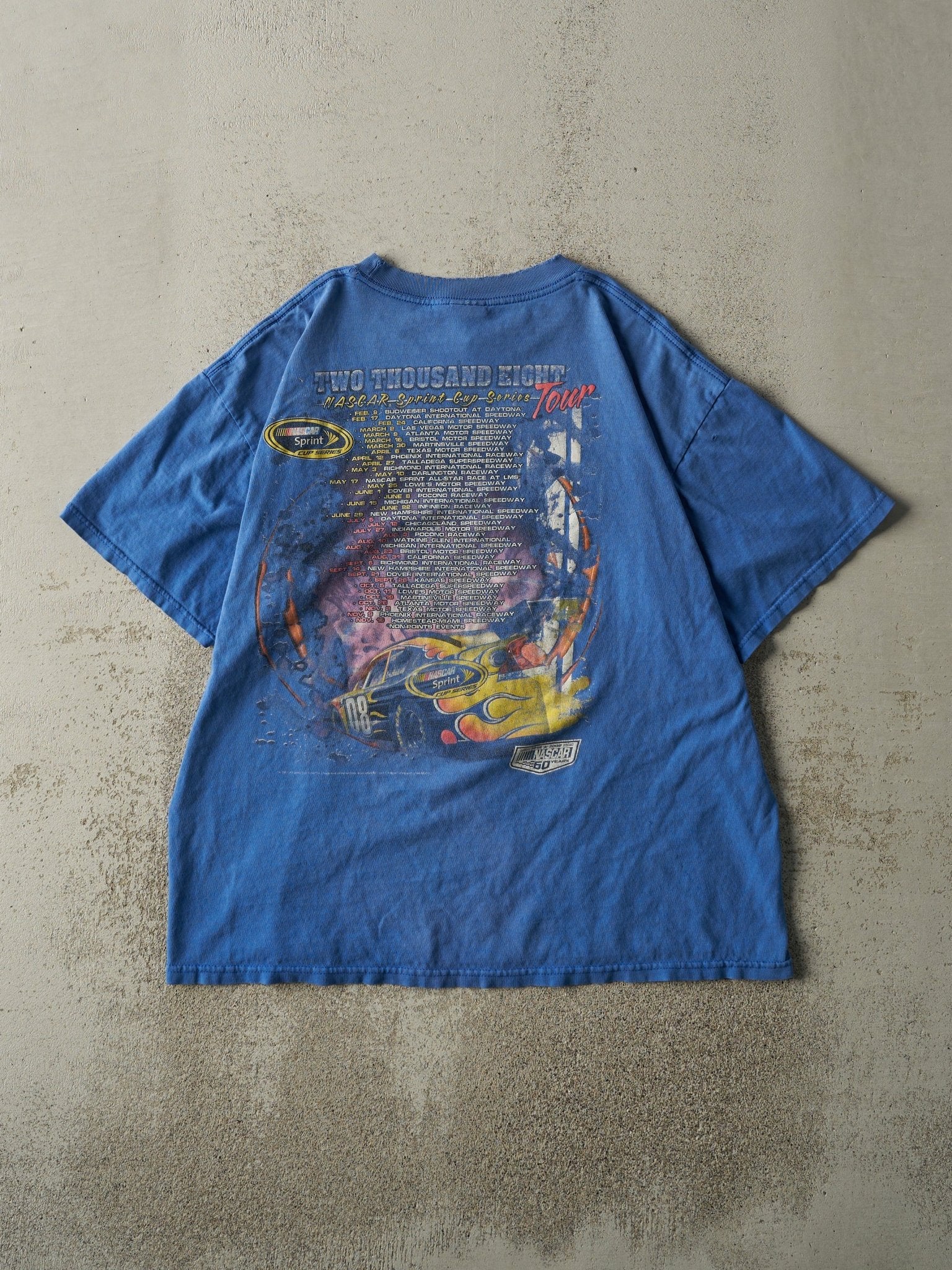 Vintage 08' Faded Blue Nascar Sprint Cup Series Tee (M)