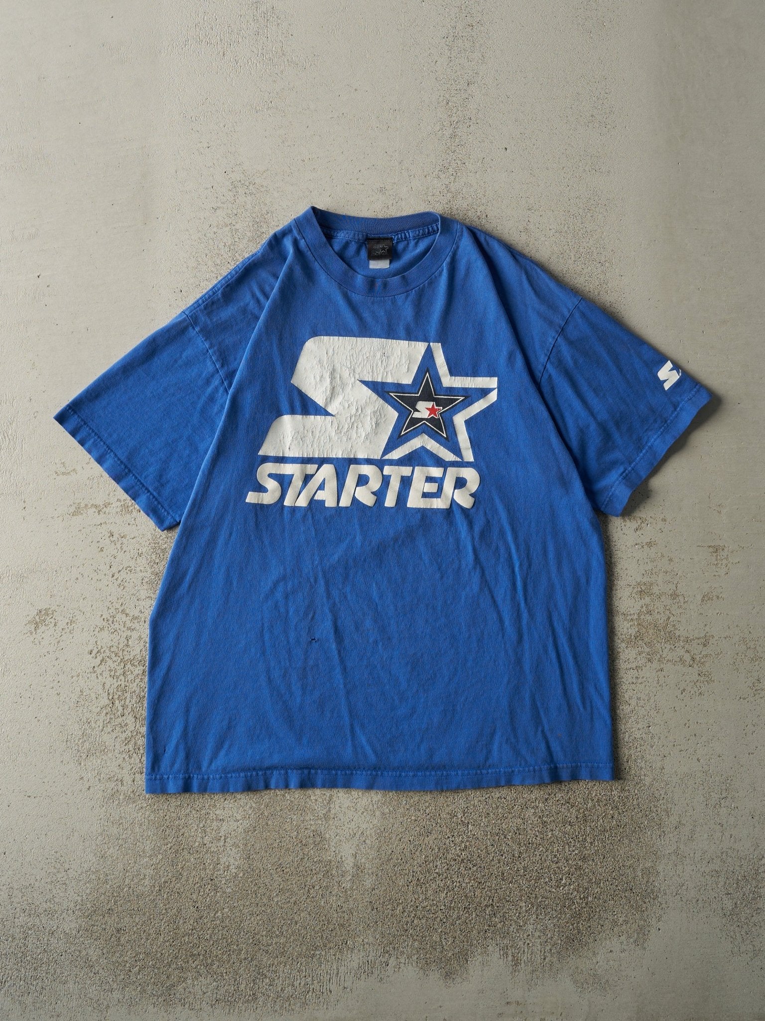 Vintage Y2K Blue Starter Logo Tee (M)
