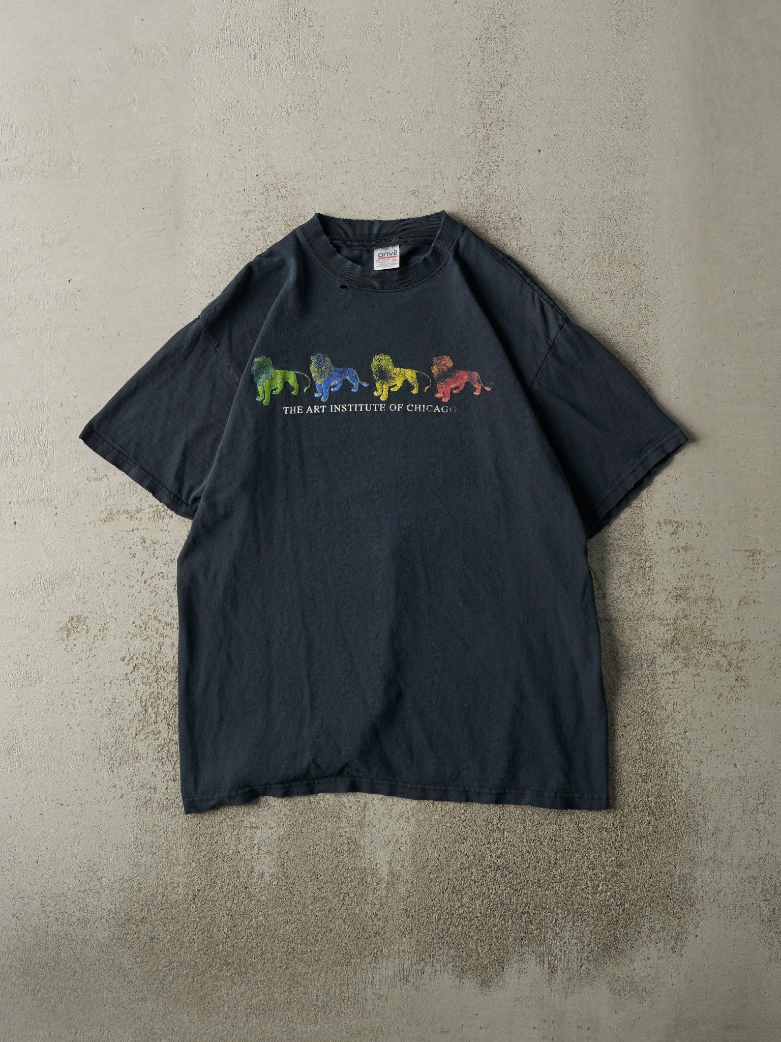 Vintage Y2K Faded Black Art Institute of Chicago Tee (M/L)