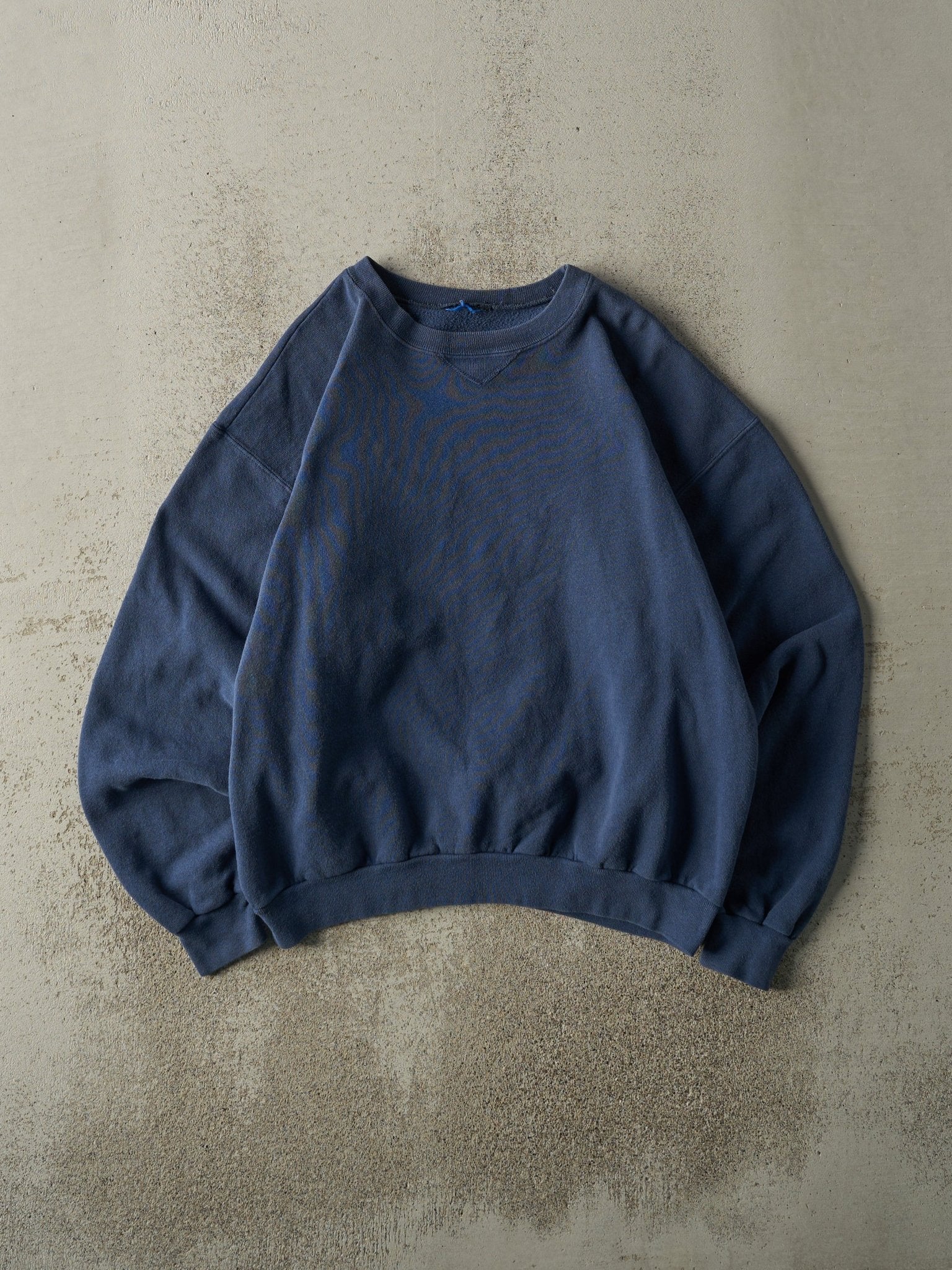 Vintage 90s Navy Blue Blank Crewneck (M)