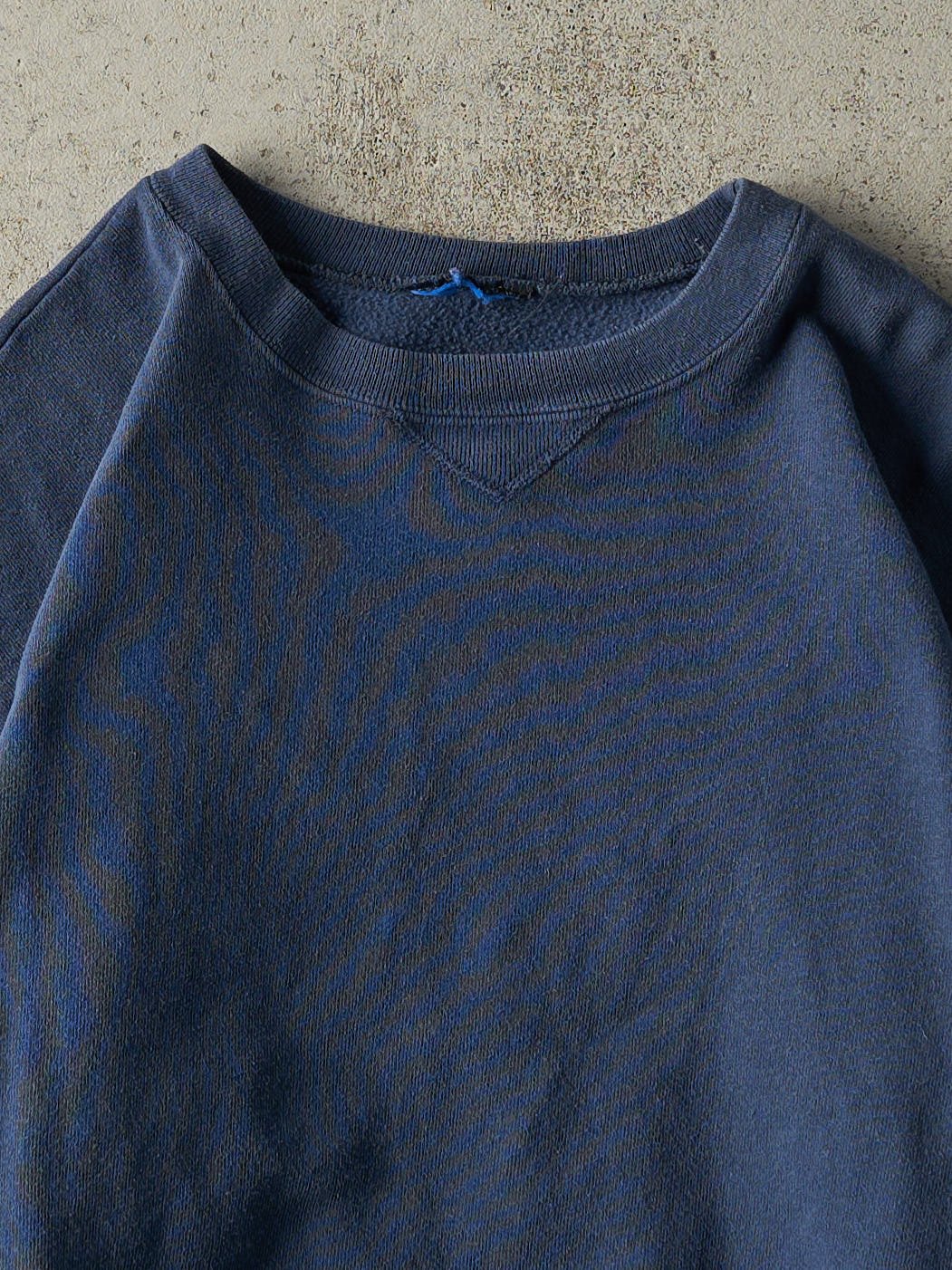 Vintage 90s Navy Blue Blank Crewneck (M)
