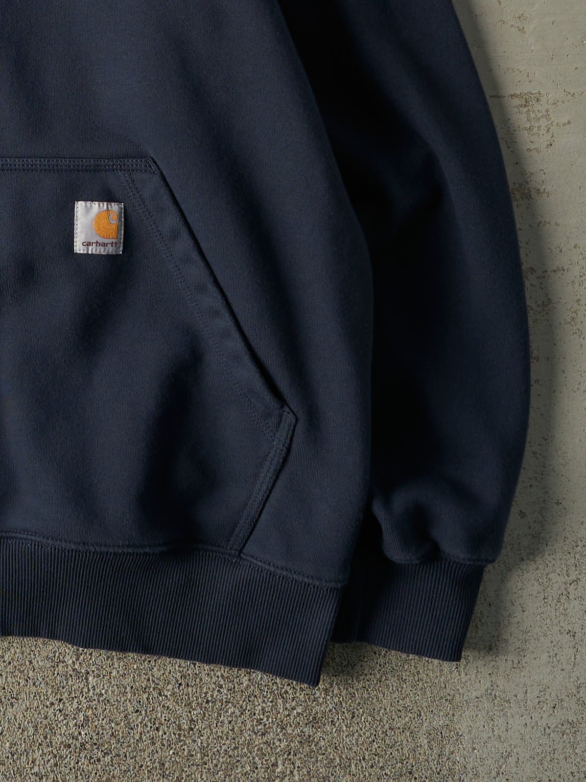 Vintage Y2K Navy Blue Embroidered Carhartt Hoodie (L)