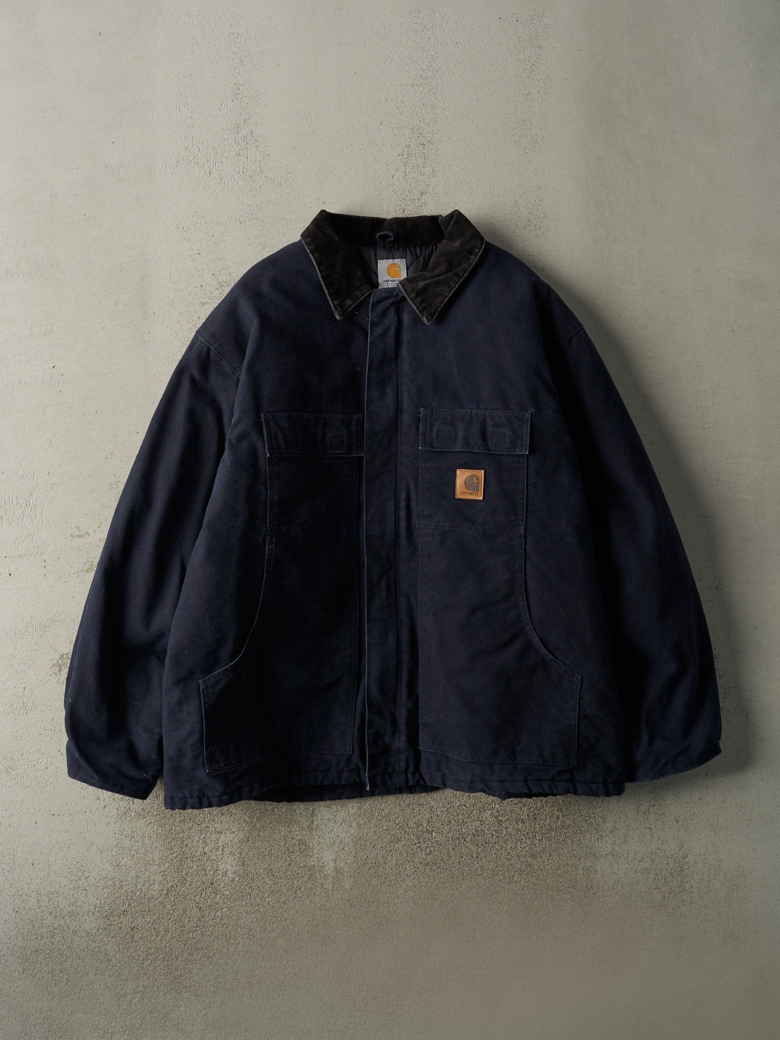 Vintage Y2K Navy Blue Carhartt Quilt Lined Arctic Jacket (XXL)