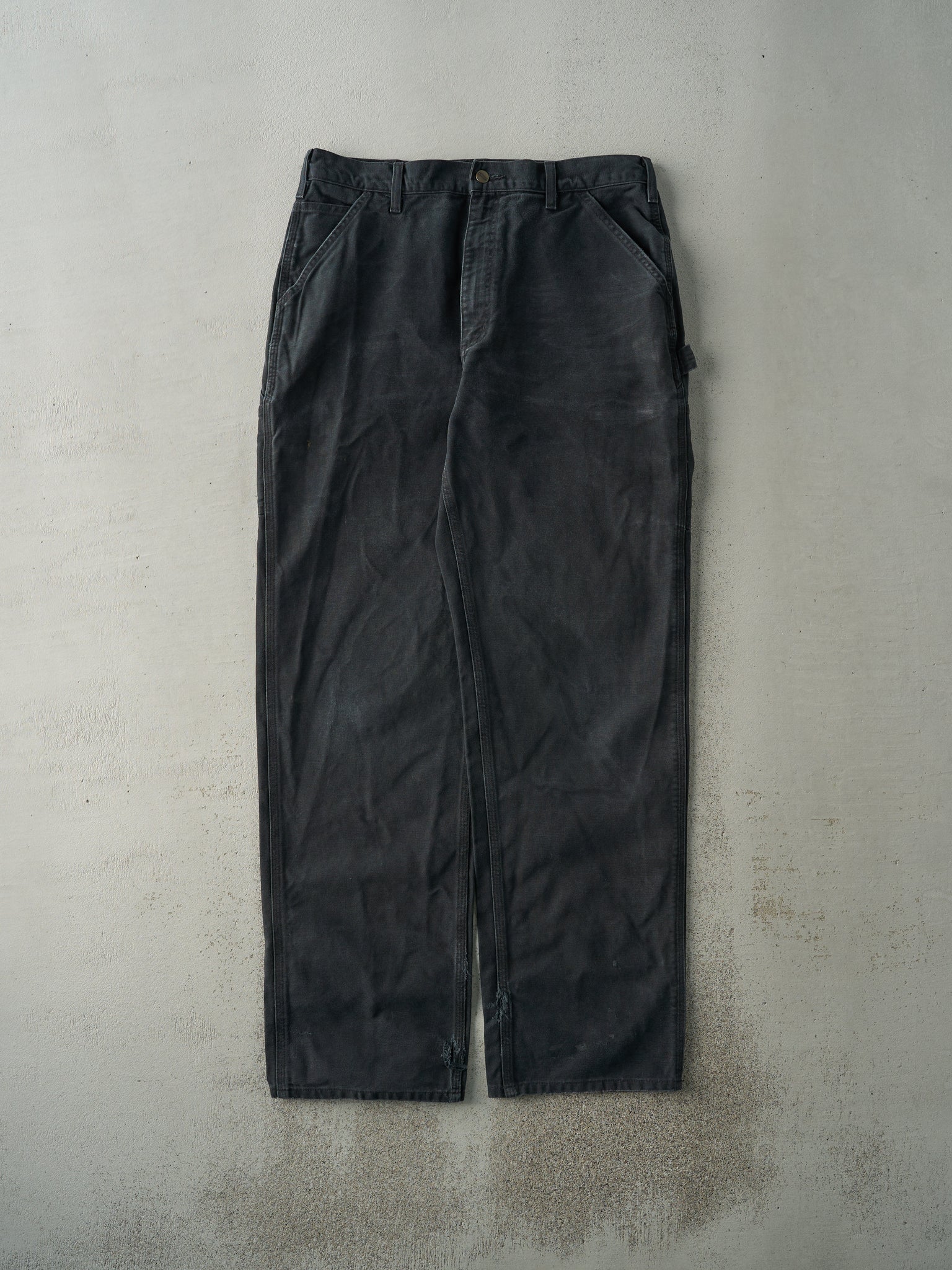 Vintage Y2K Black Dungaree Fit Carhartt Carpenter Pants (34x34)