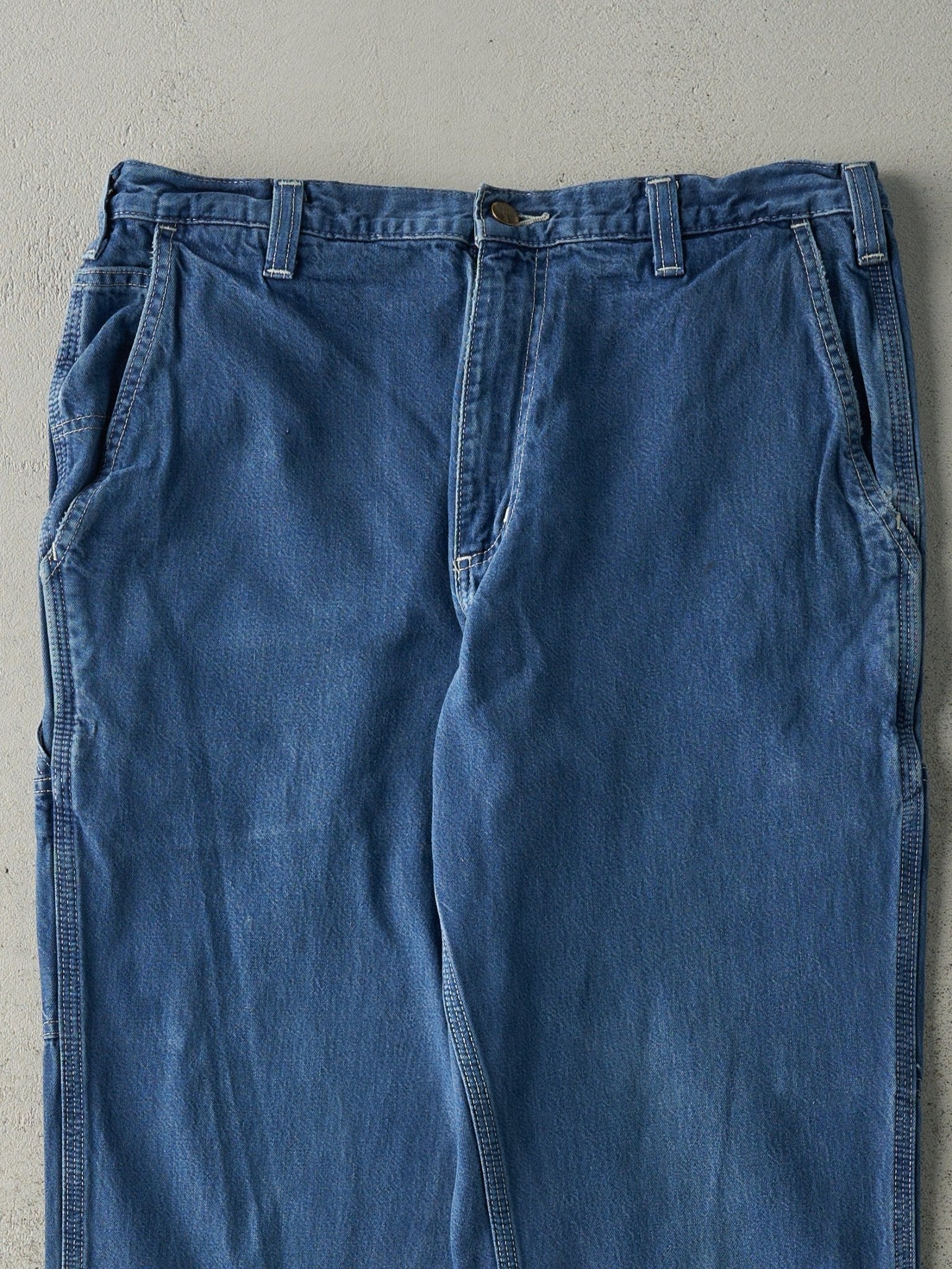 Vintage Y2K Light Wash Dungaree Fit Carhartt Denim Work Pants (34x29)