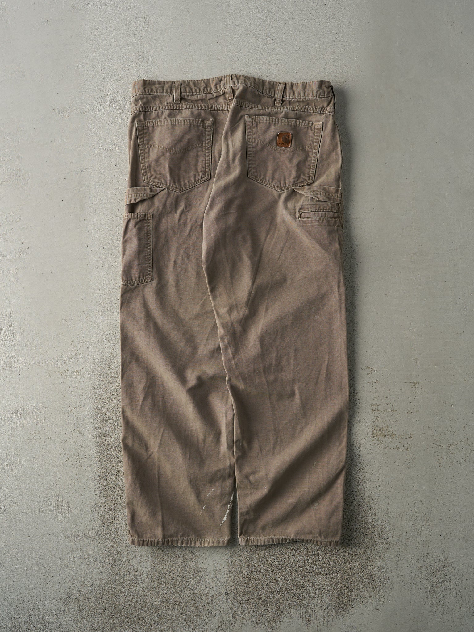 Vintage Y2K Beige Loose Fit Carhartt Light Weight Carpenter Pants (36x30)