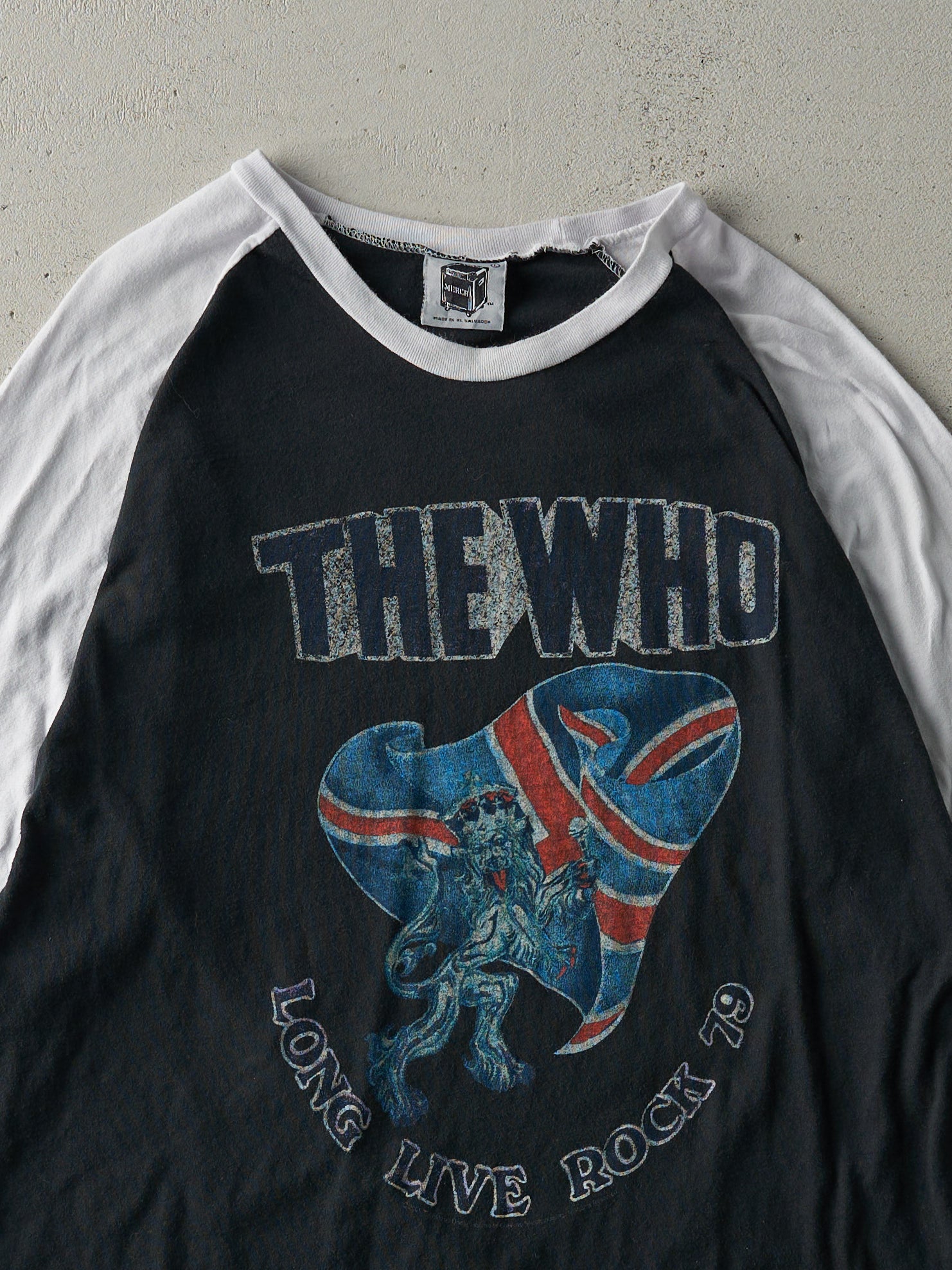 Vintage 05' Black & White The Who 3/4 Sleeve Shirt (M)