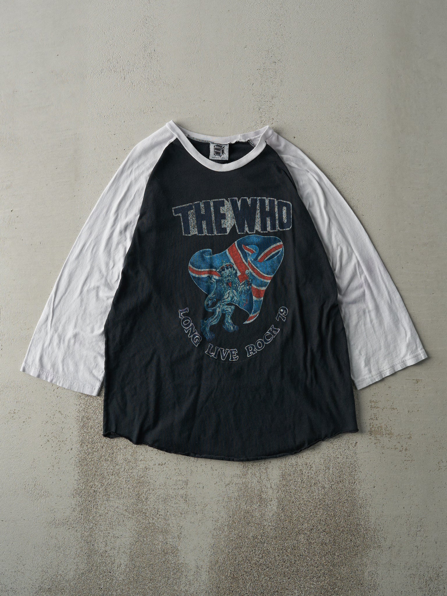 Vintage 05' Black & White The Who 3/4 Sleeve Shirt (M)