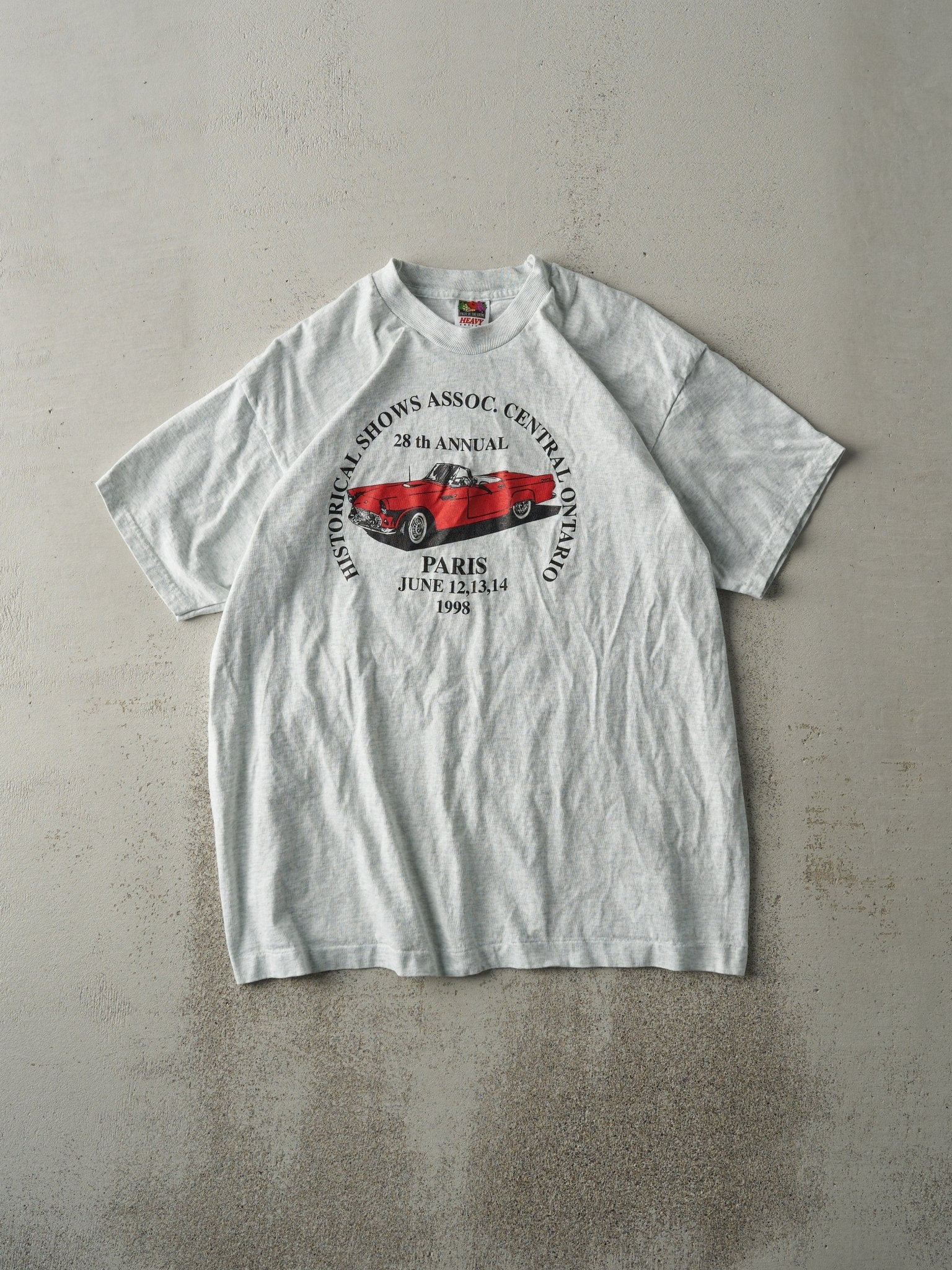 Vintage 98' Heather Grey Central Ontario Car Show Tee (M/L)